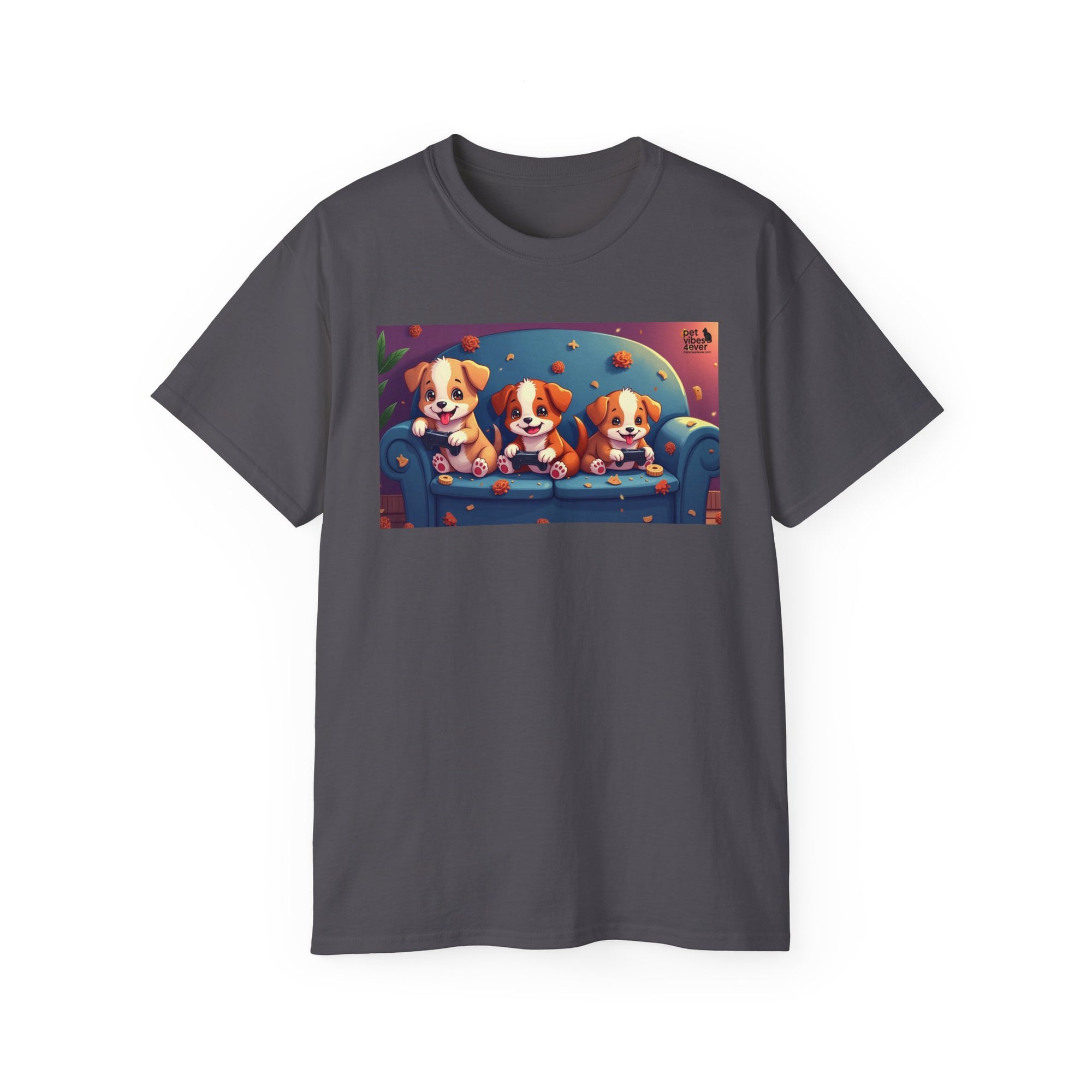 Cute Puppy Friends Unisex Tee, Pet Lover Gift, Dog Themed Shirt, Casual Wear, Animal Lover Apparel