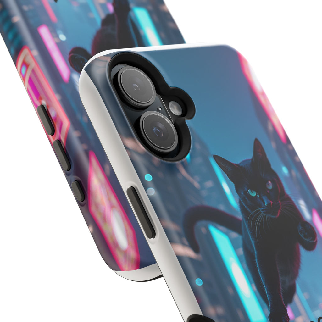 Cat-Themed Phone Case with Pet Vibes Design, Impact-Resistant Phone Case, Gift for Cat Lovers, Cute Pet Merchandise, Stylish Phone Accessory