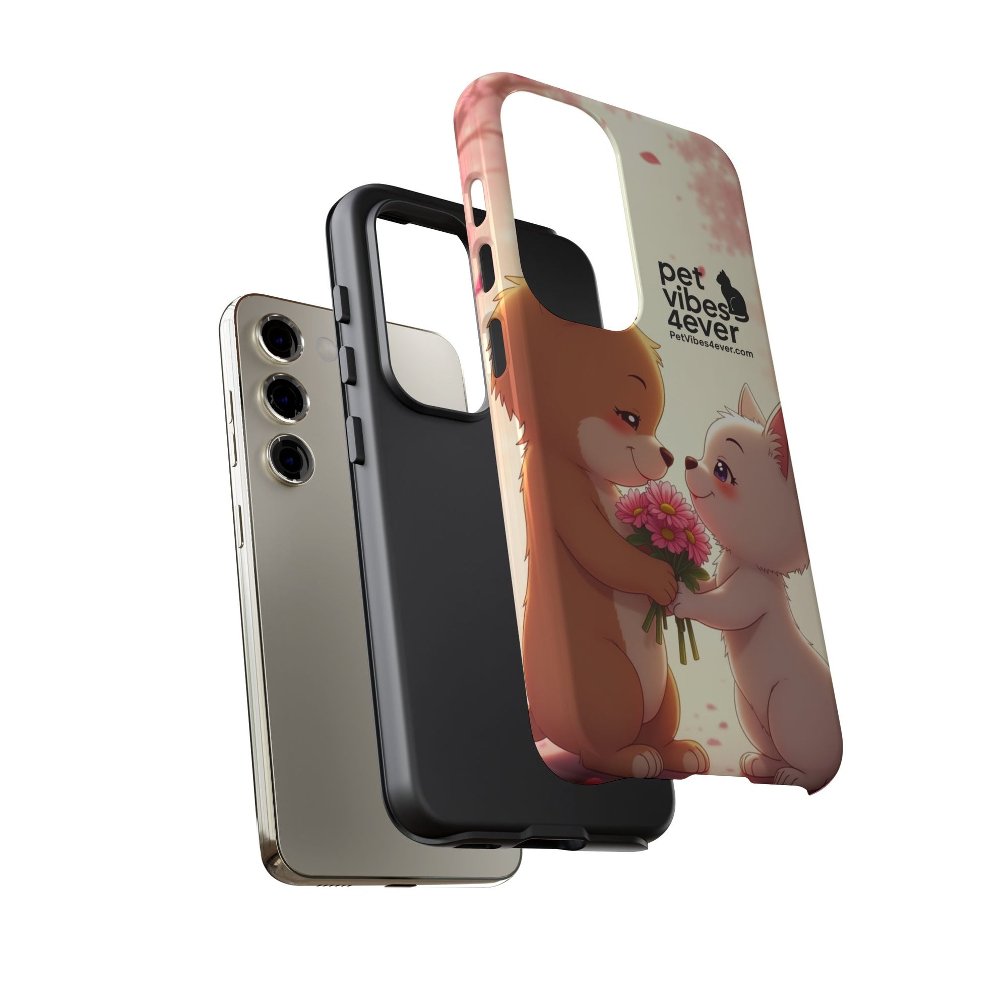 Cute Pet Themed Phone Case, Animal Lovers Gift, Valentine's Day, Cute Phone Cover, Pet Vibes Forever
