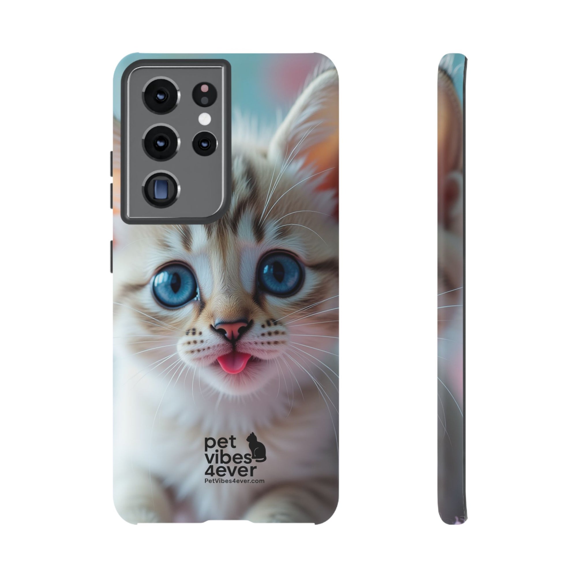 Cute Cat Phone Case with Pet Vibes, Perfect Gift for Cat Lovers, Fun Tech Accessories for Birthdays, Animal Lovers, Kawaii Style