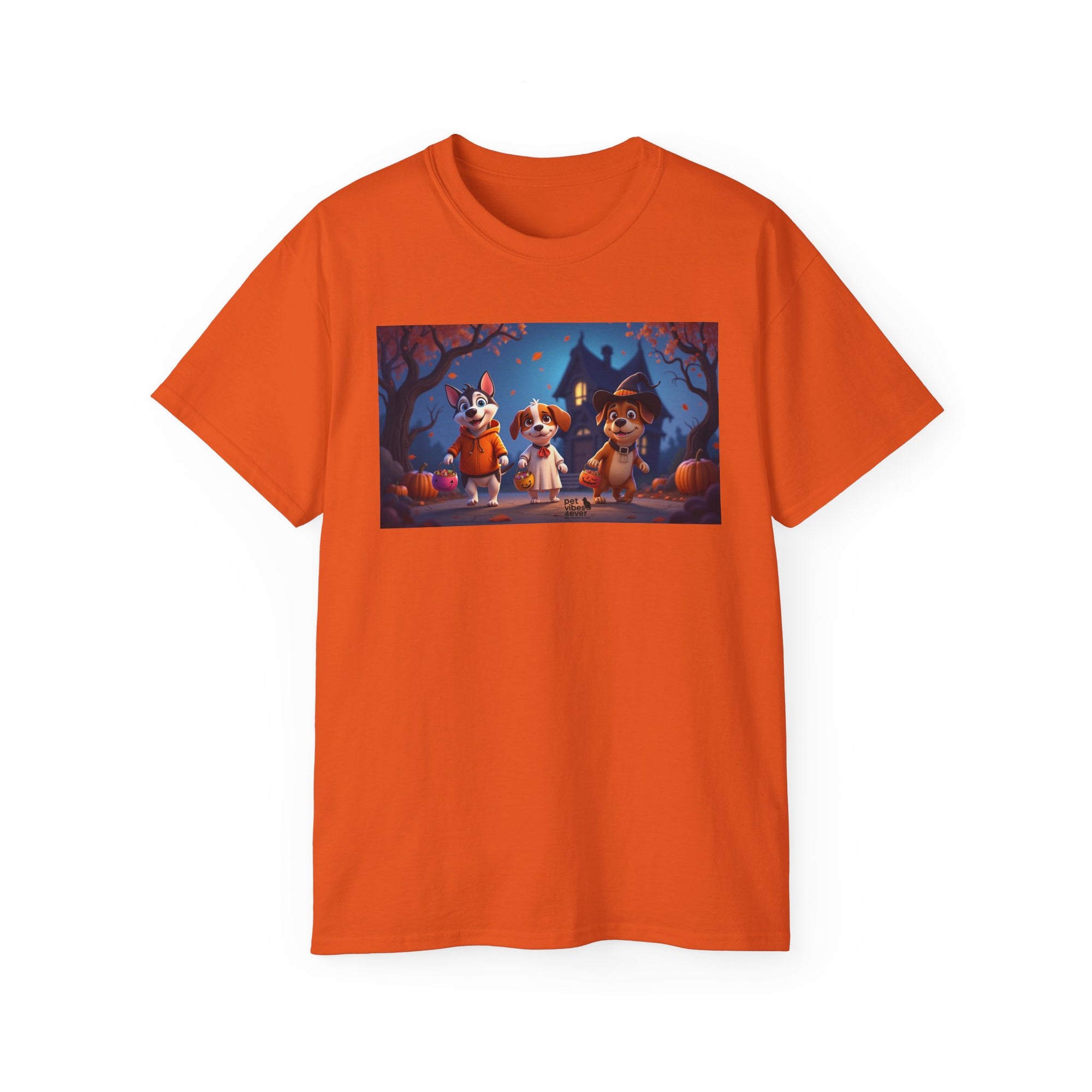 Whimsical Halloween Animal Tee, Unisex Cotton Shirt, Cute Graphic Tee, Fall Festival Apparel, Spooky Season Gift