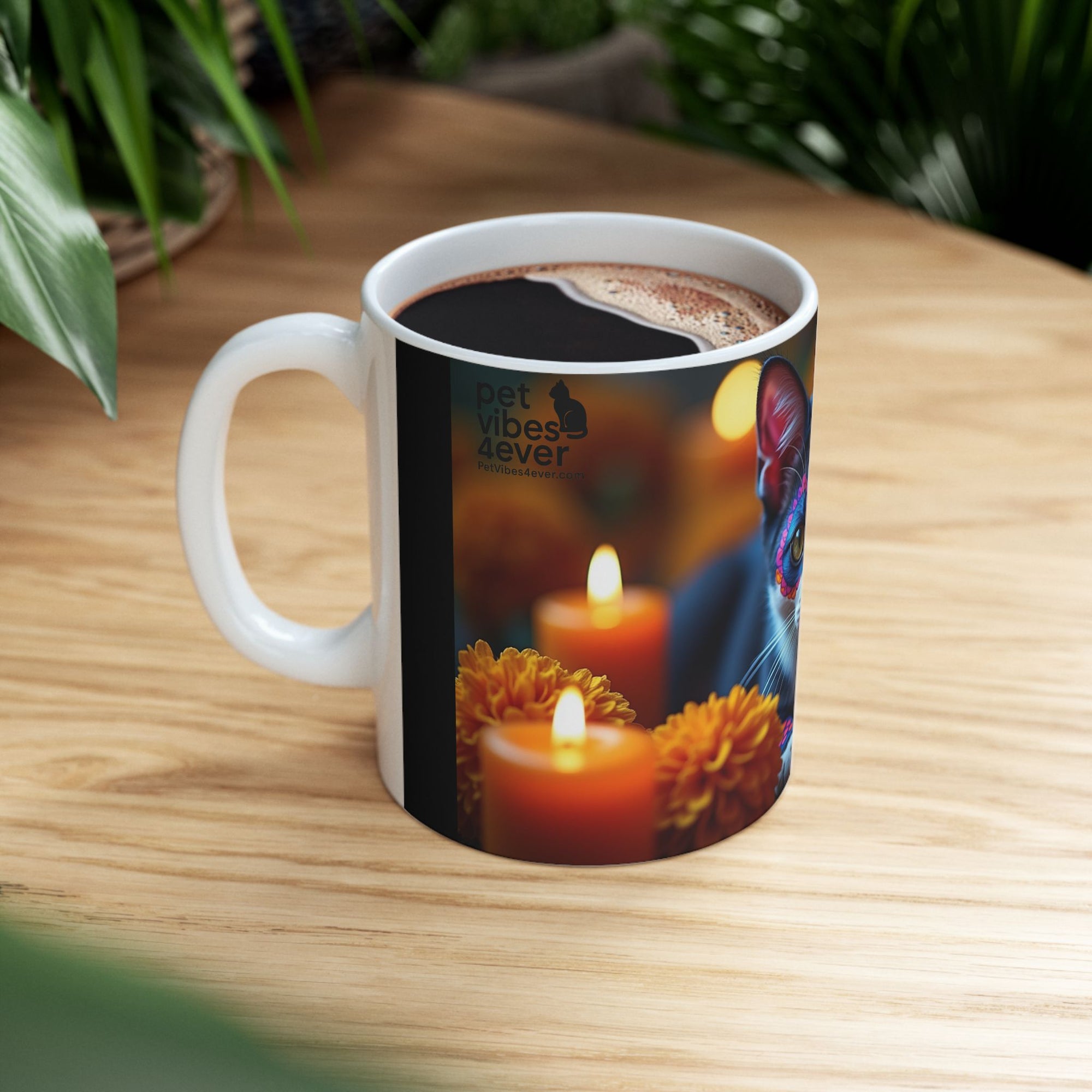 Colorful Cat Ceramic Mug - Perfect for Cat Lovers, Gift for Birthdays, Cute Home Decor, Coffee Tea Lover, Unique Artwork