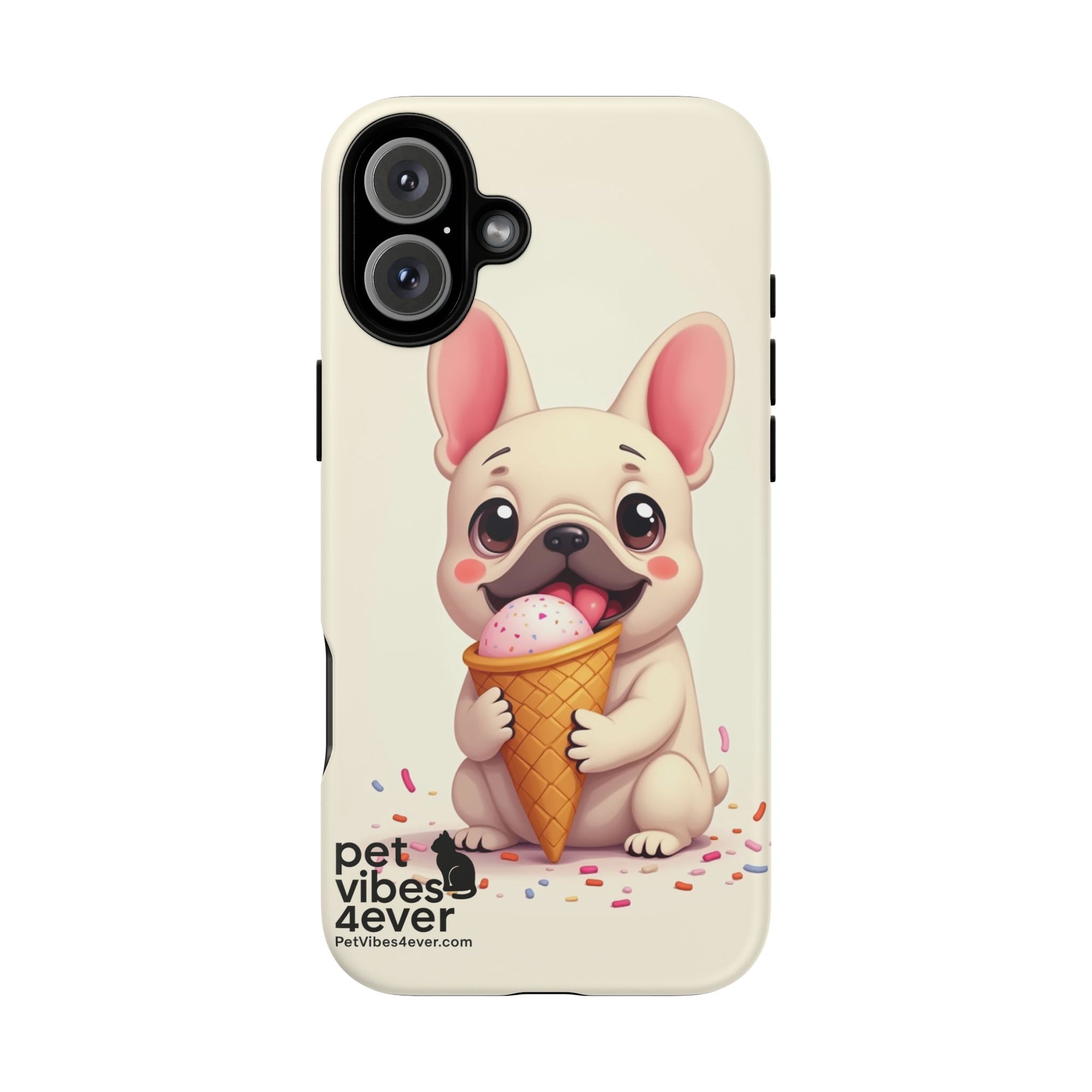 Cute Dog Case, Adorable Puppy Phone Cover, Pet Lover Gift, Ice Cream Design, Fun Accessories for Pet Owners