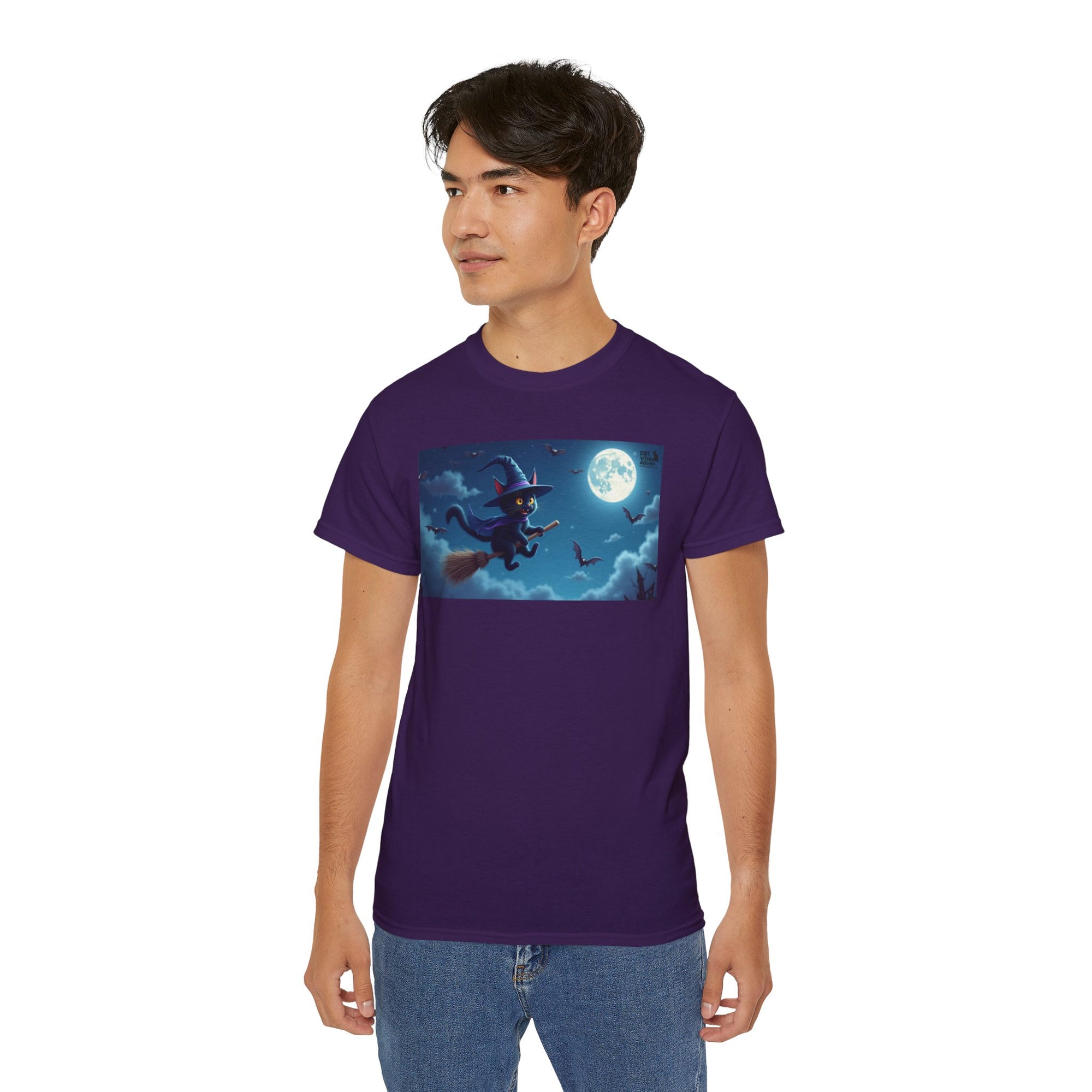 Moonlit Witch Unisex Tee | Spooky Vibes, Halloween Must-Have, Cozy Gift, Comfortable Everyday Wear, Magical Spirit Apparel