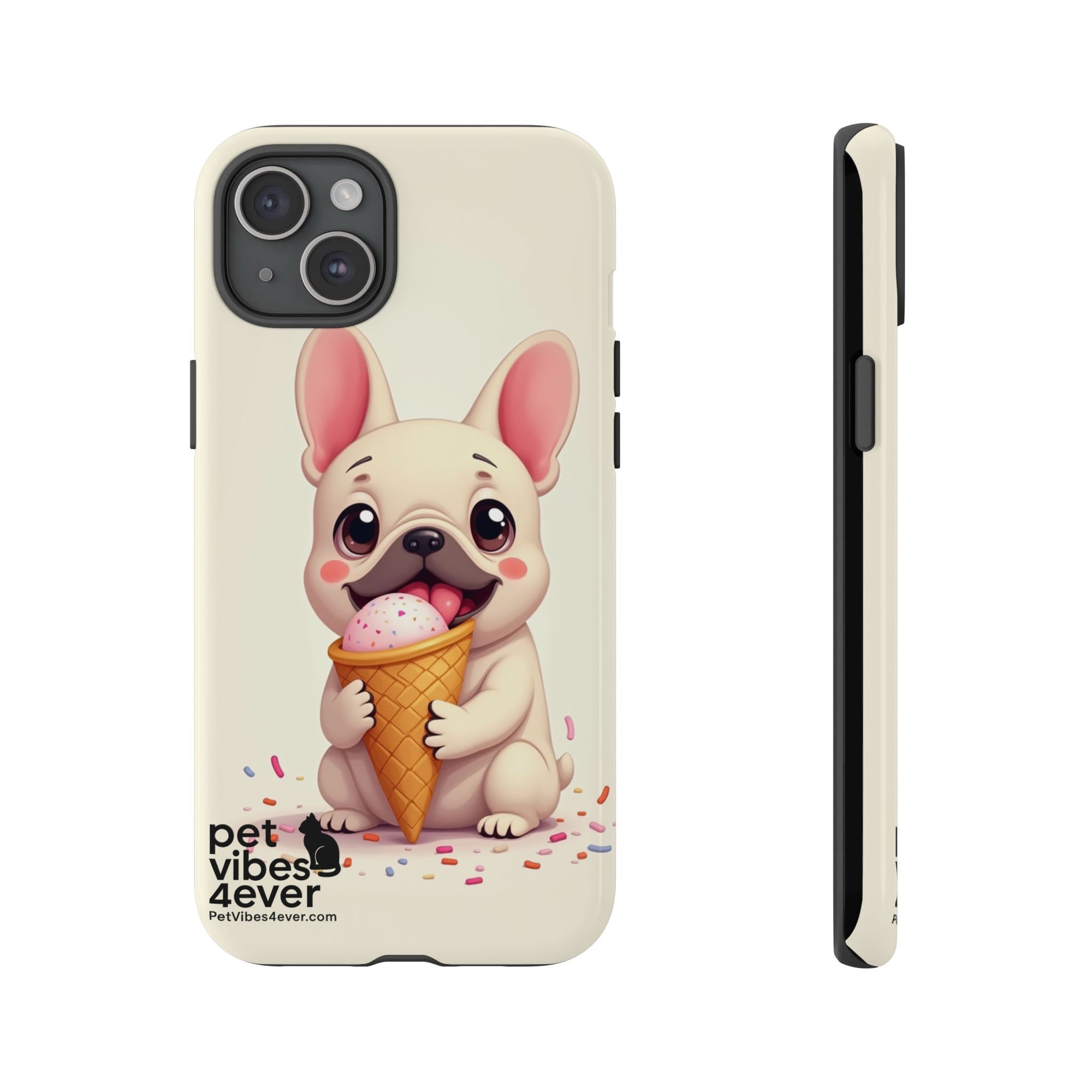 Cute Dog Case, Adorable Puppy Phone Cover, Pet Lover Gift, Ice Cream Design, Fun Accessories for Pet Owners