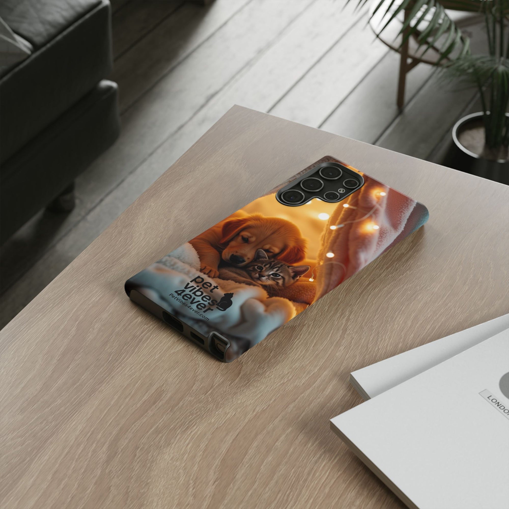 Pet Vibes Phone Case - Cute Dog & Cat Design, Animal Lover Gift, Customizable Pet Phone Cover, Collage Print Case for Kids