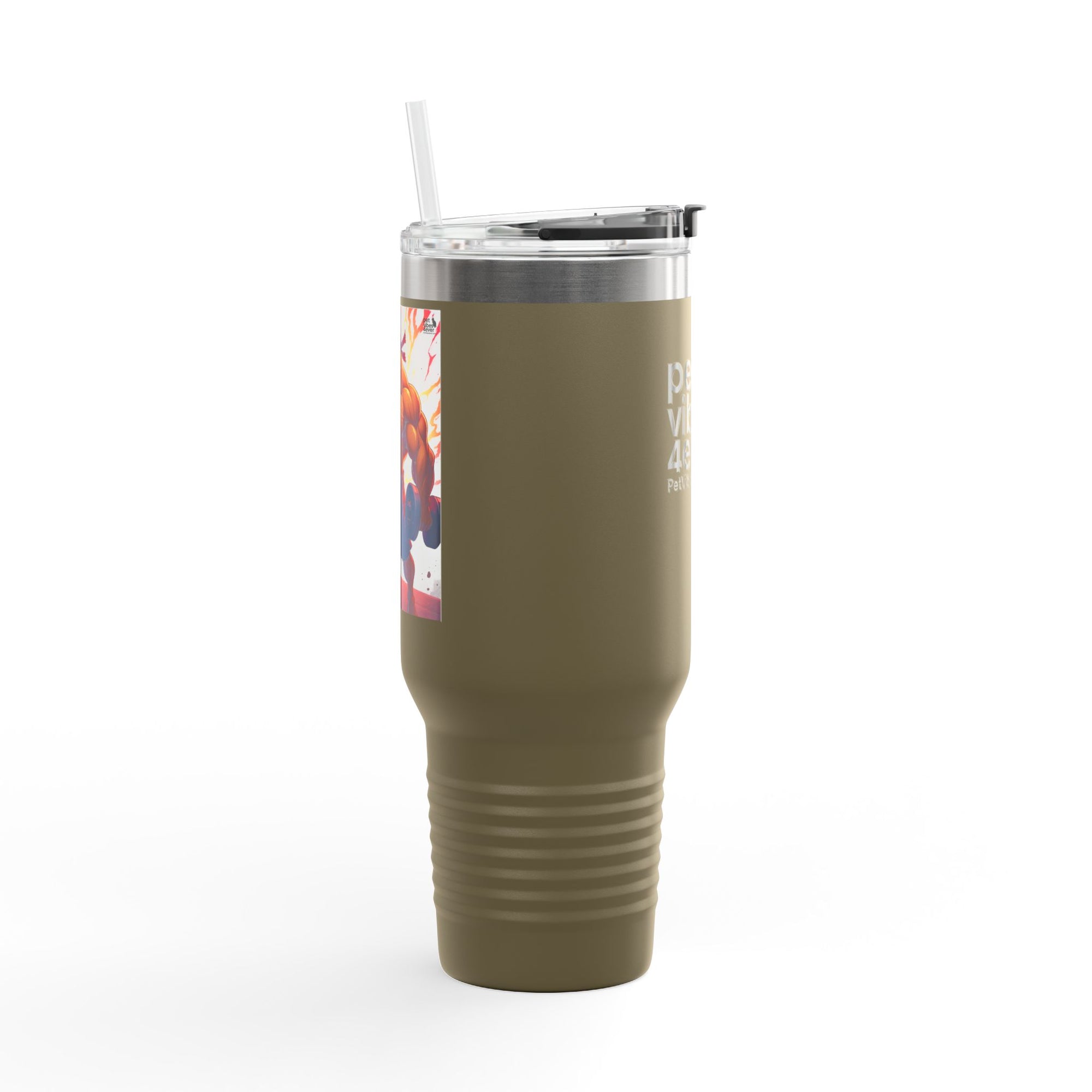 Personalized Pet Vibes Insulated Travel Mug, Perfect for Animal Lovers, Great for Road Trips, Coffee, Tea, Gifts