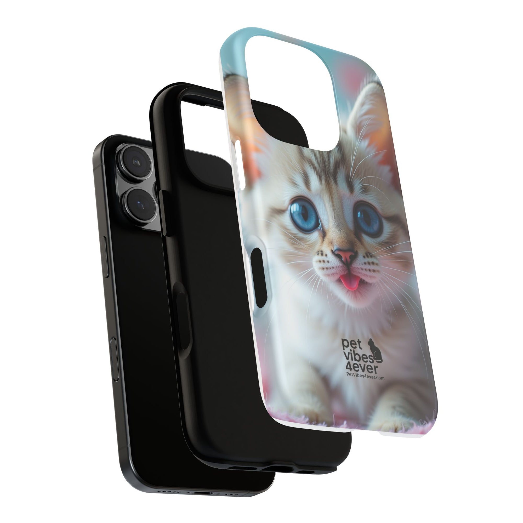 Cute Cat Phone Case, Pet Lover Gift, Unique Phone Cover, Animal Design Accessory, Fun Pet Vibes, Kitty Protection Shell
