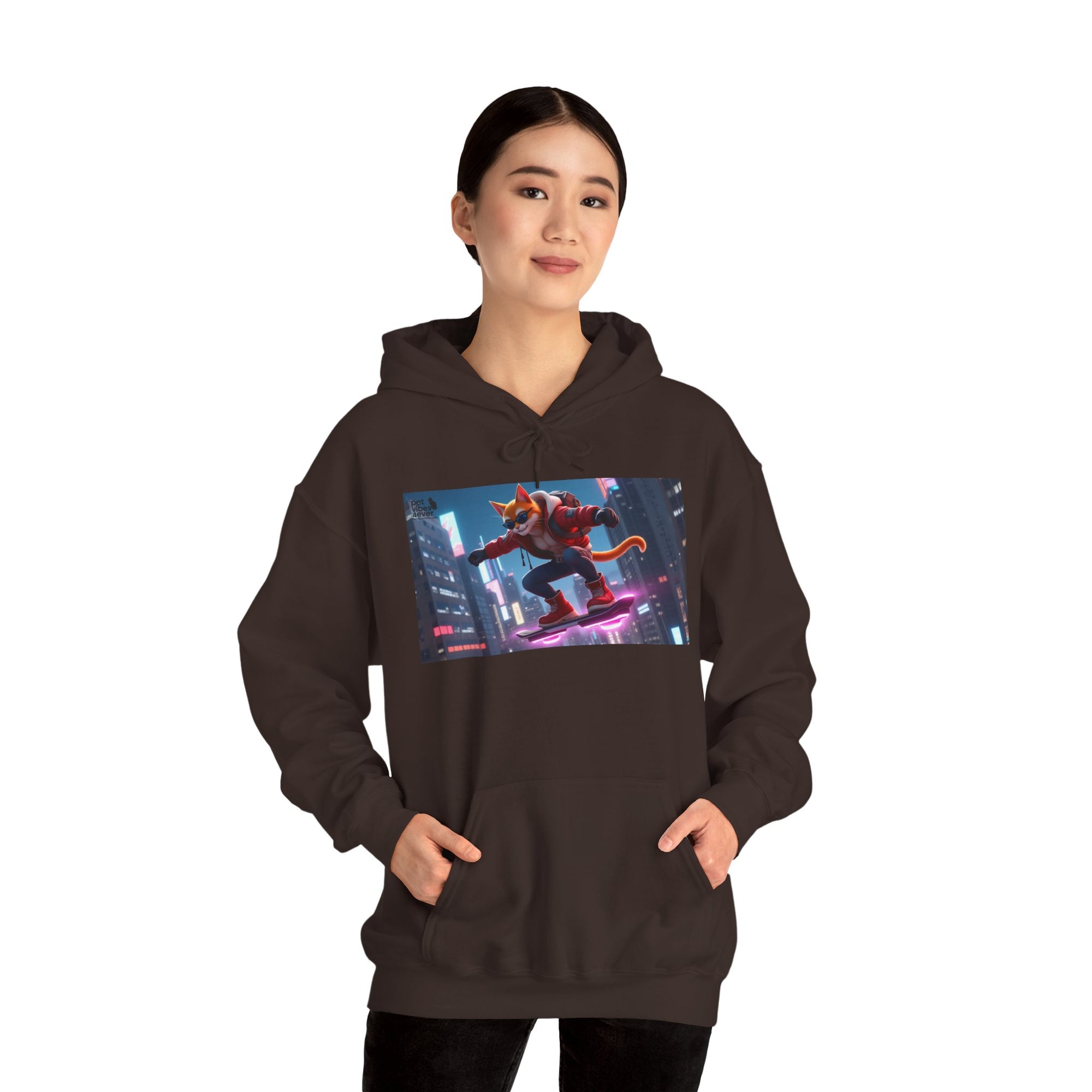 Urban Jungle Unisex Hoodie - Retro Neon Design, Streetwear Sweatshirt, Perfect for Teens, Gift for Video Game Lovers, Cozy Layering