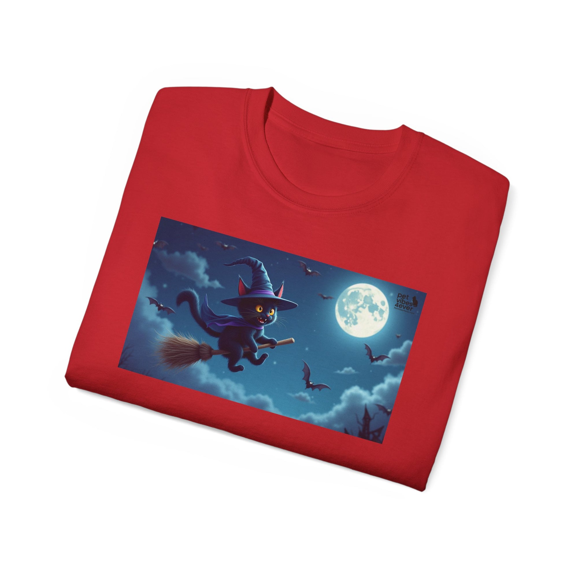 Moonlit Witch Unisex Tee | Spooky Vibes, Halloween Must-Have, Cozy Gift, Comfortable Everyday Wear, Magical Spirit Apparel