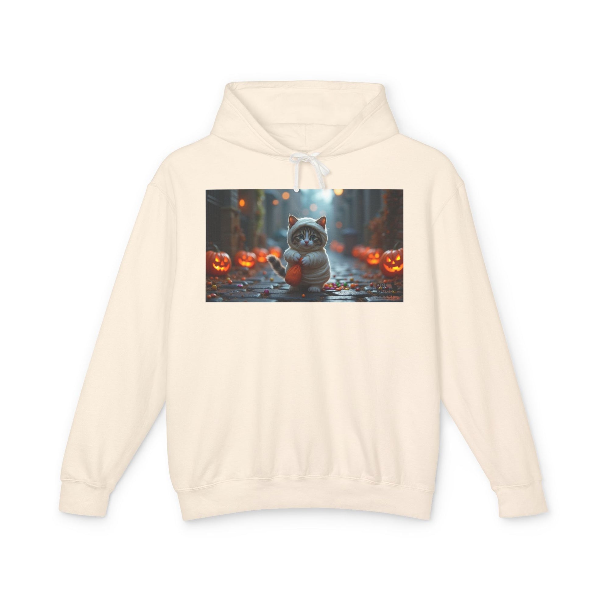 Halloween Cat Unisex Hoodie, Cozy Sweatshirt for Fall, Cute Pumpkin Design, Gift for Cat Lovers, Perfect for Halloween