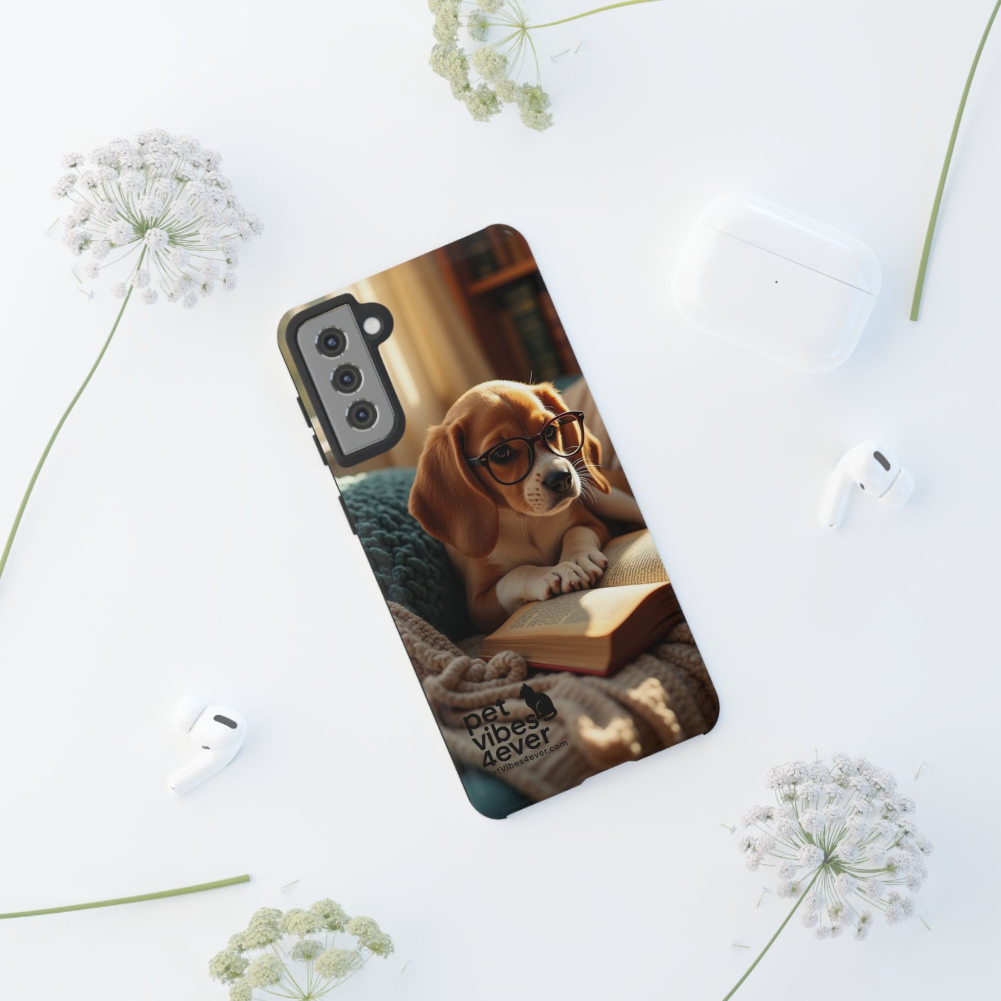 Dog-Themed Phone Case with "Pet Vibes Forever" Design, Cute Dog Accessories, Pet Lover Gift, Phone Cover, Animal Lover Decor
