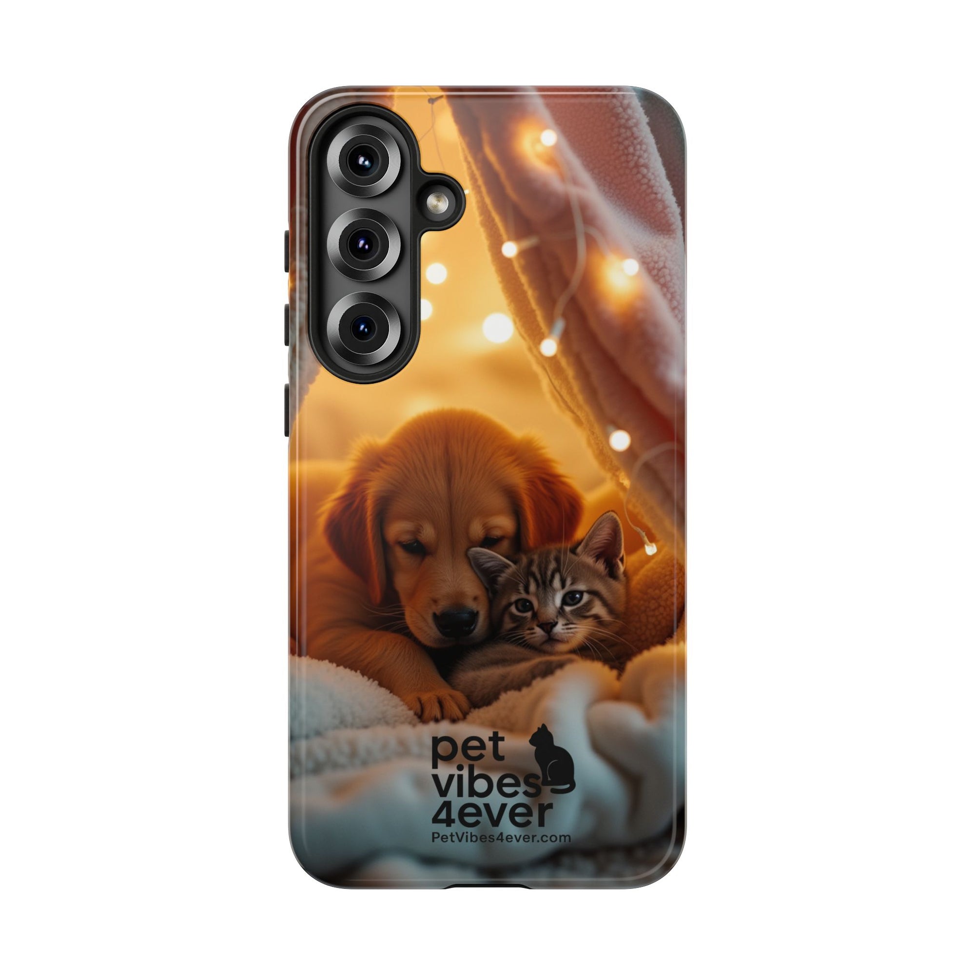 Pet Vibes Phone Case - Cute Dog & Cat Design, Animal Lover Gift, Customizable Pet Phone Cover, Collage Print Case for Kids