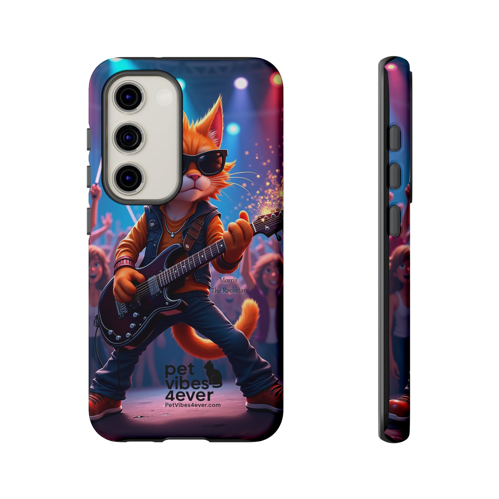 Guitar Cat Phone Case | Fun Pet Vibes | Unique Gift for Cat Lovers, Music Fans, Pet Owners, Birthday, Holidays, Personal Use
