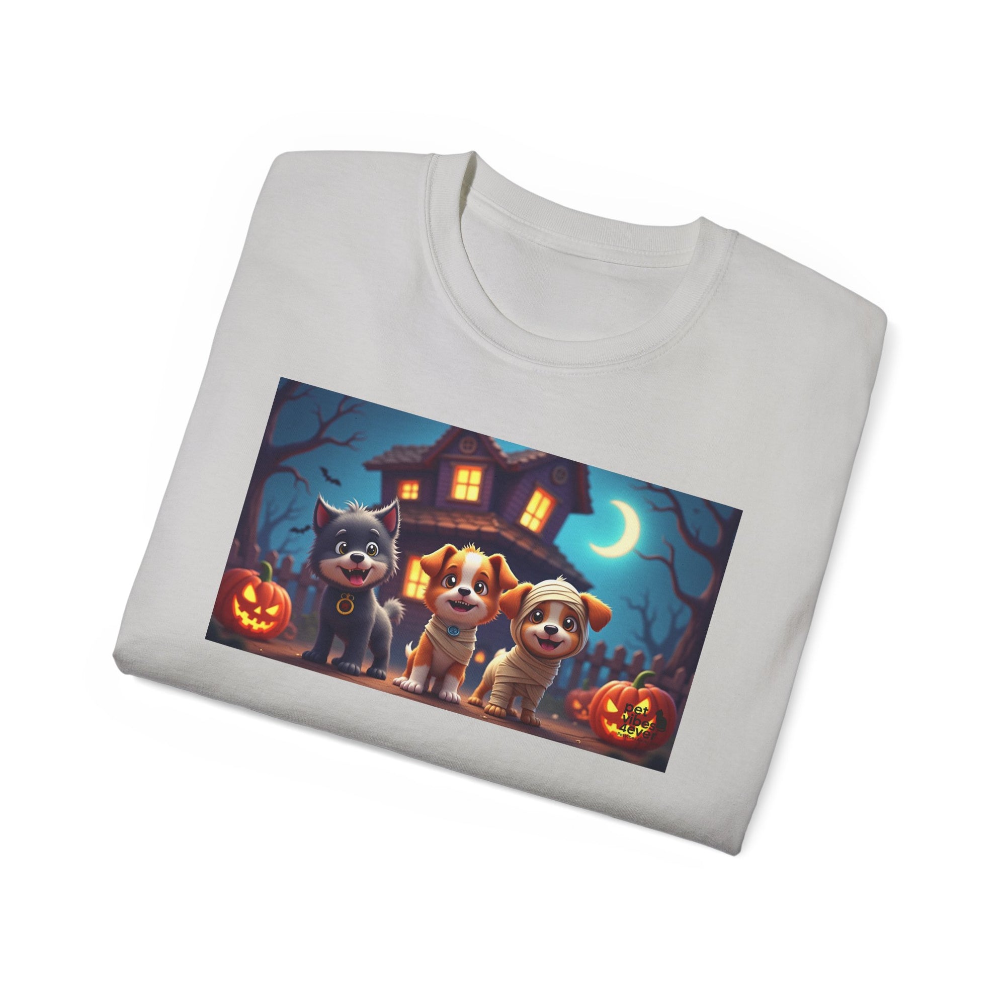 Halloween Pet Tee, Unisex Ultra Cotton T-Shirt, Cute Dog T-Shirt, Pet Lovers Gift, Halloween Costume Top