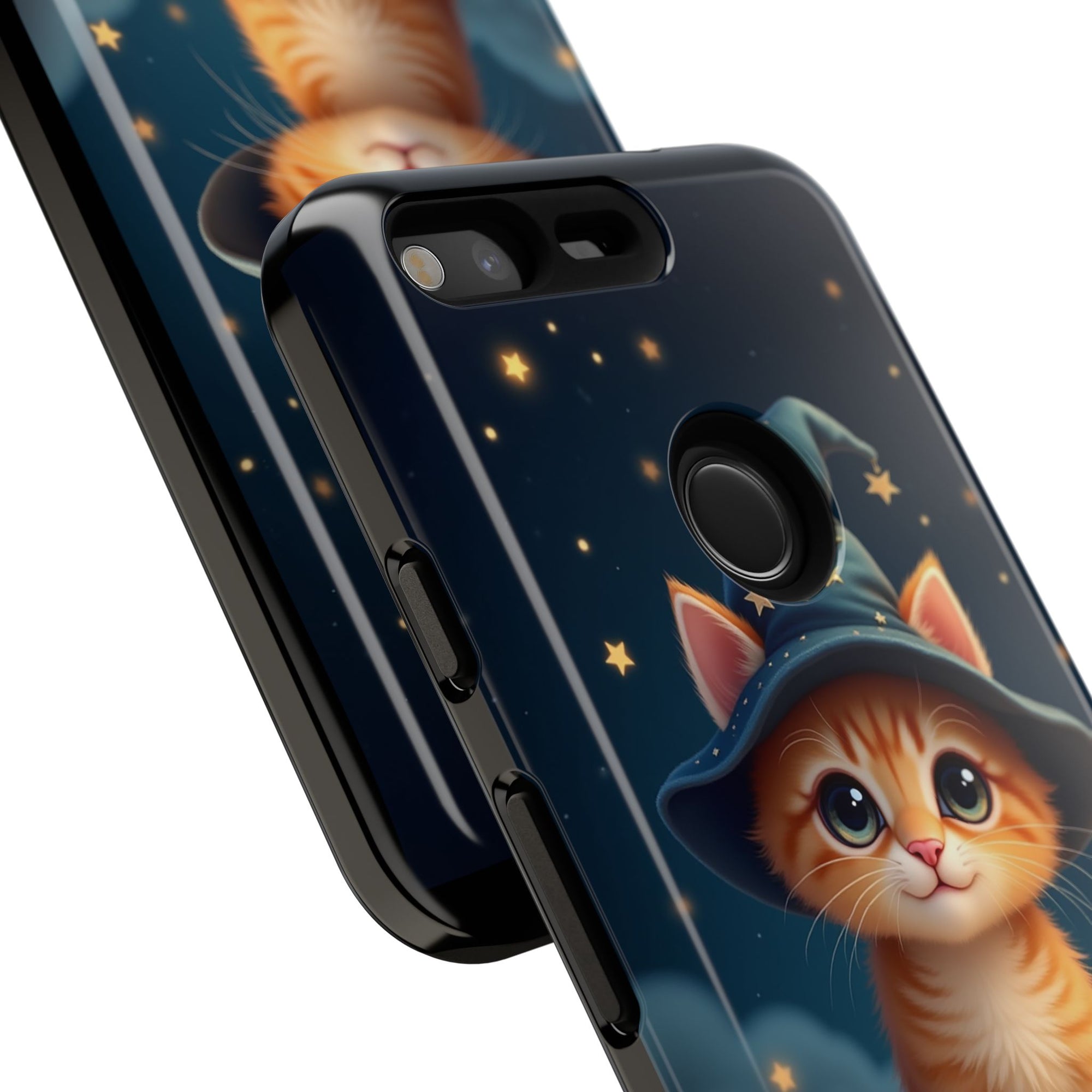 Cat-Themed Phone Case, Cute Cat Case, Pet Lover Gift, Kawaii Phone Accessory, Celestial Cat Design, Stylish Gadget Protector