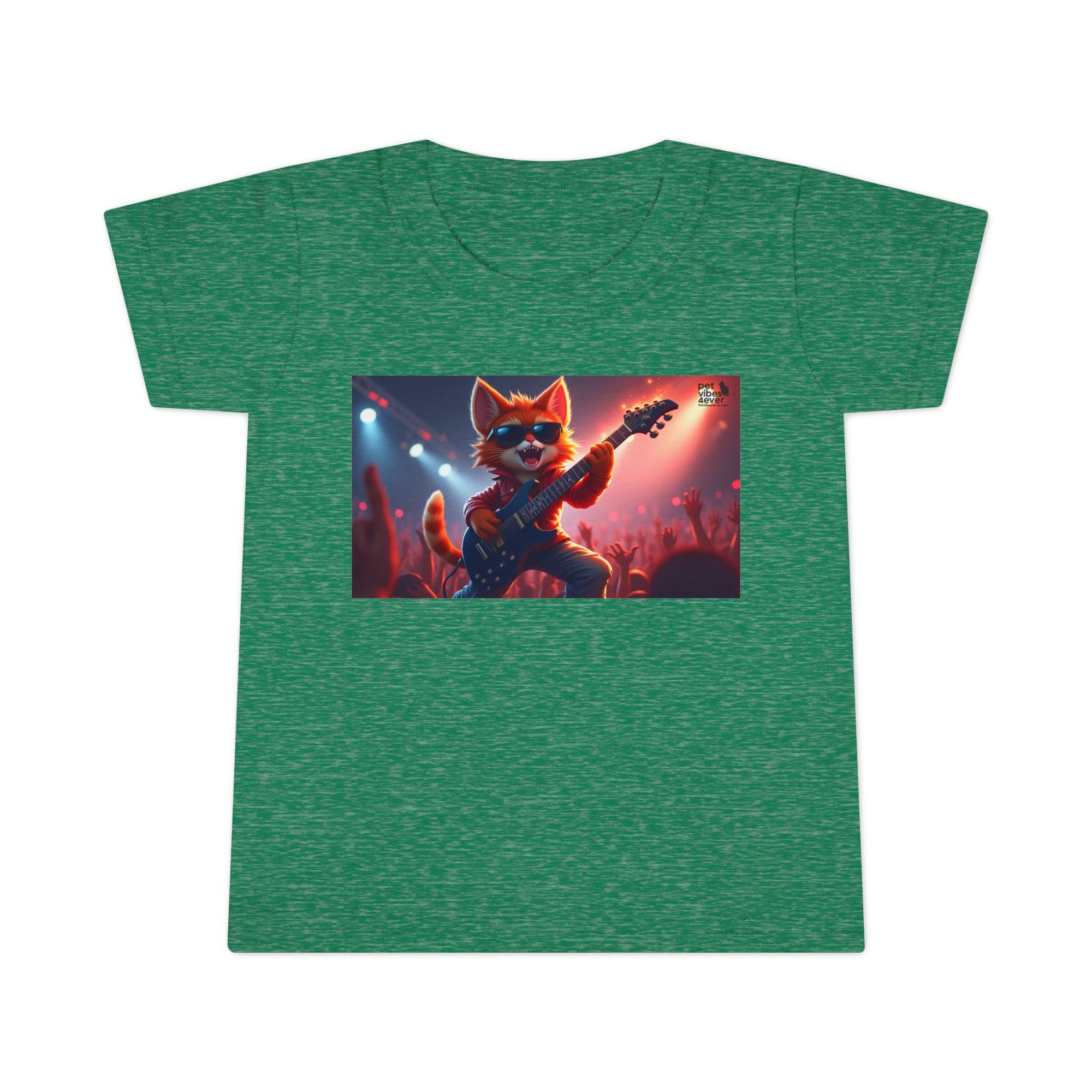 Rockstar Cat Toddler T-Shirt, Cute Graphic Tee for Kids, Birthday Gift, Music Theme Apparel, Fun Kids Outfit, Playful Toddler Top