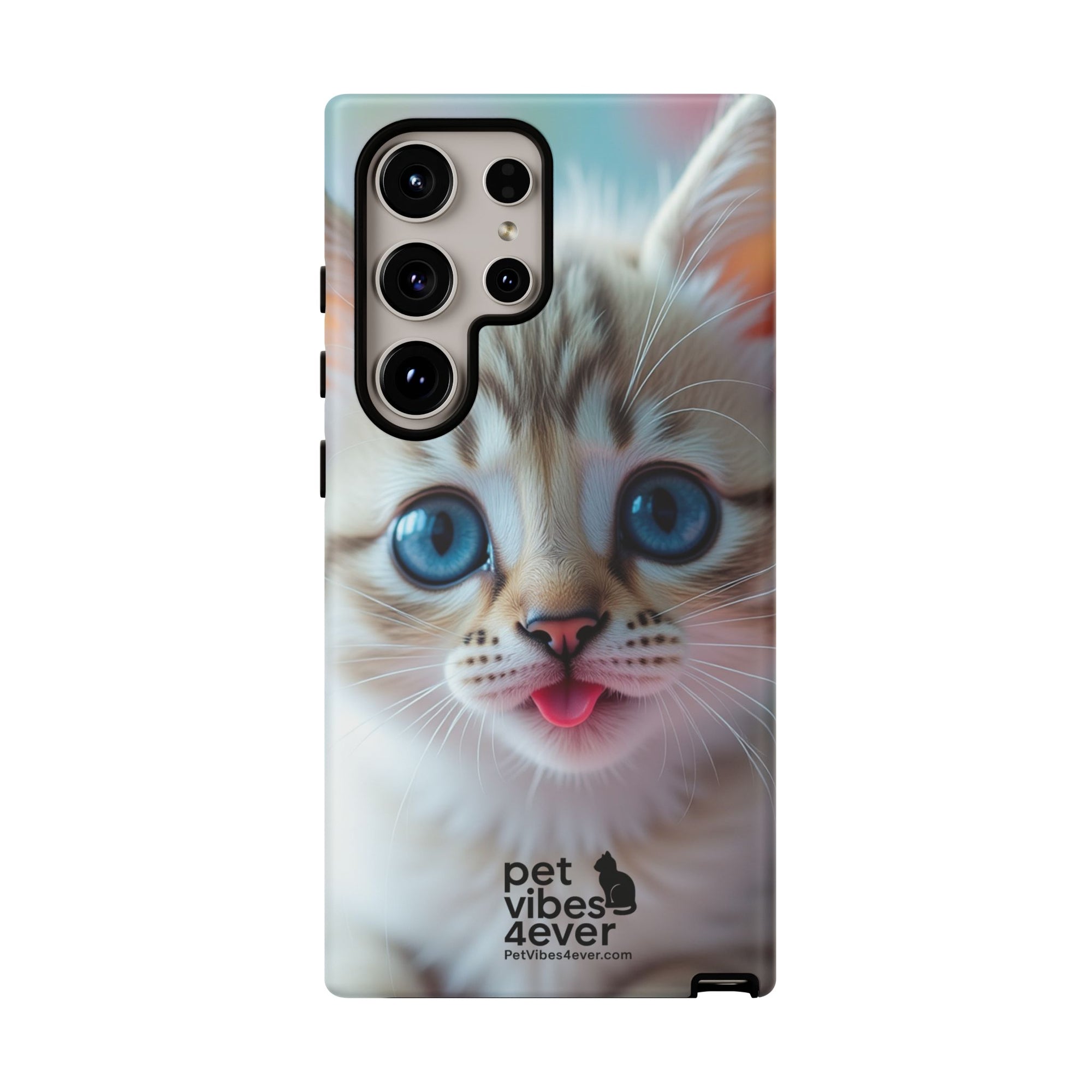 Cute Cat Phone Case with Pet Vibes, Perfect Gift for Cat Lovers, Fun Tech Accessories for Birthdays, Animal Lovers, Kawaii Style