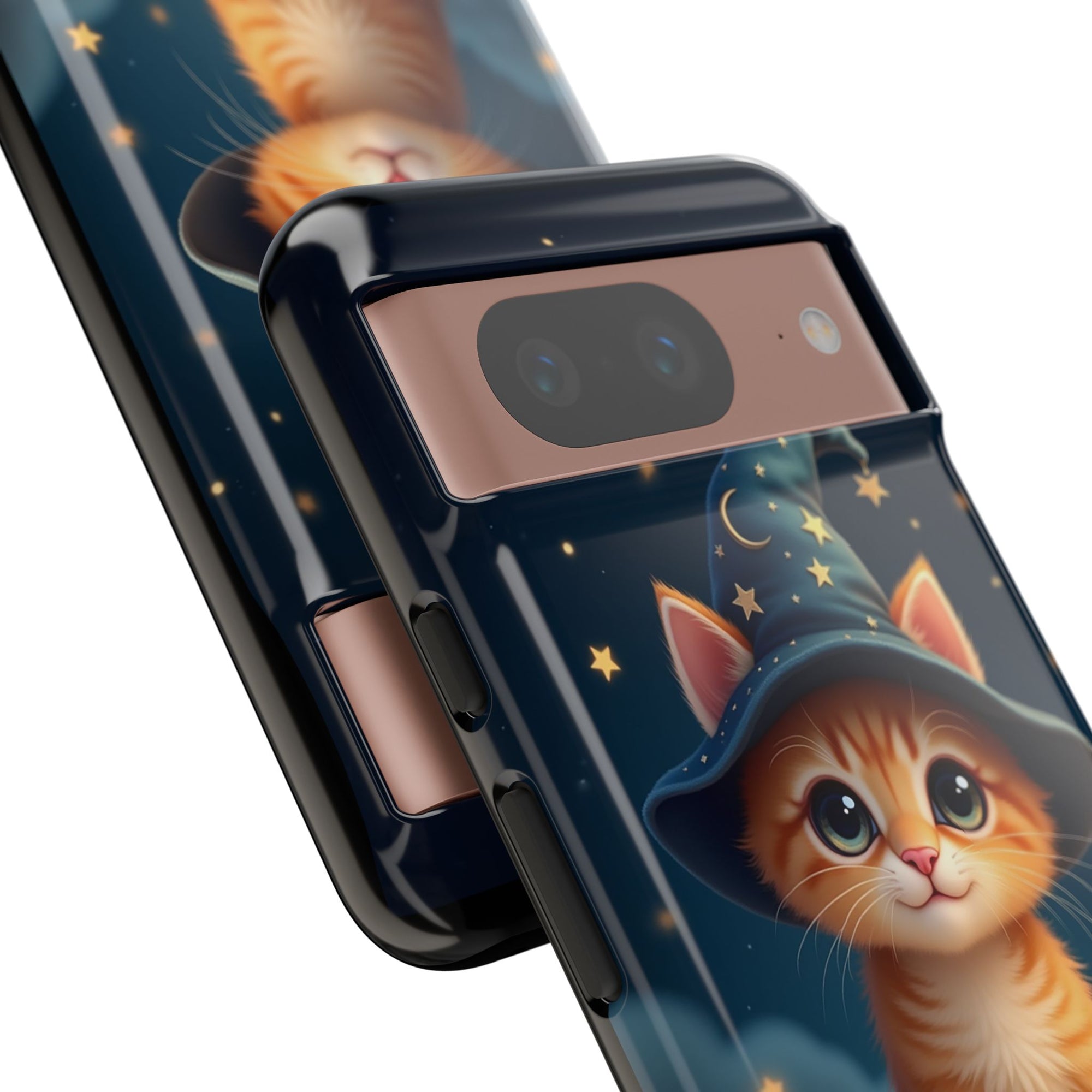 Cat-Themed Phone Case, Cute Cat Case, Pet Lover Gift, Kawaii Phone Accessory, Celestial Cat Design, Stylish Gadget Protector