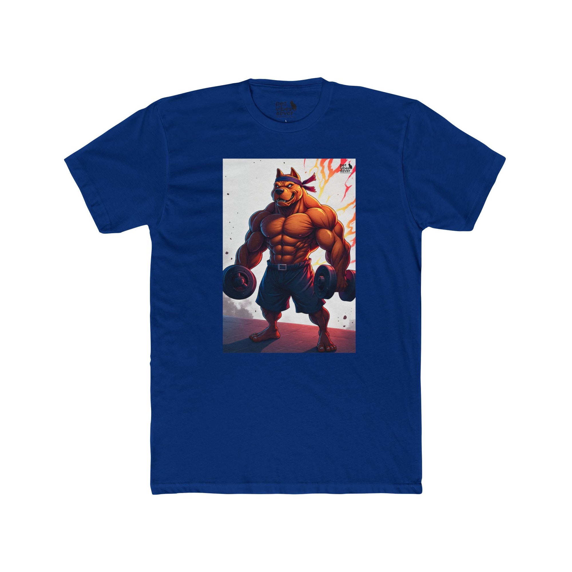 Muscle Bear Unisex Cotton Crew Tee, Gym Shirt, Fitness Apparel, Workout Top, Cartoon Graphic Tee, Gift for Him