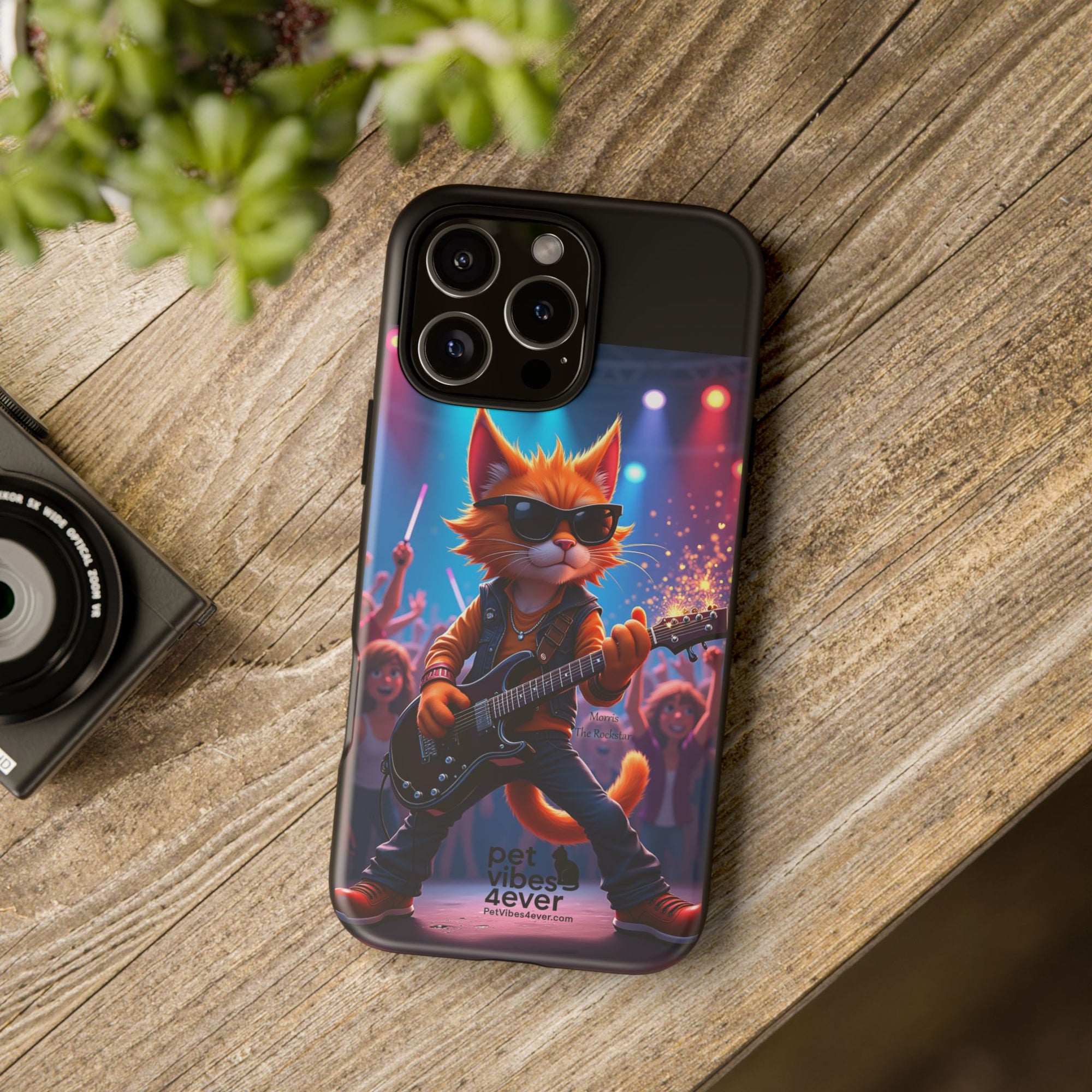 Rocking Cat Phone Case, Fun Cat Phone Cover, Cool Pet Vibes Gift, Music Lover Accessory, Unique Cat Phone Case