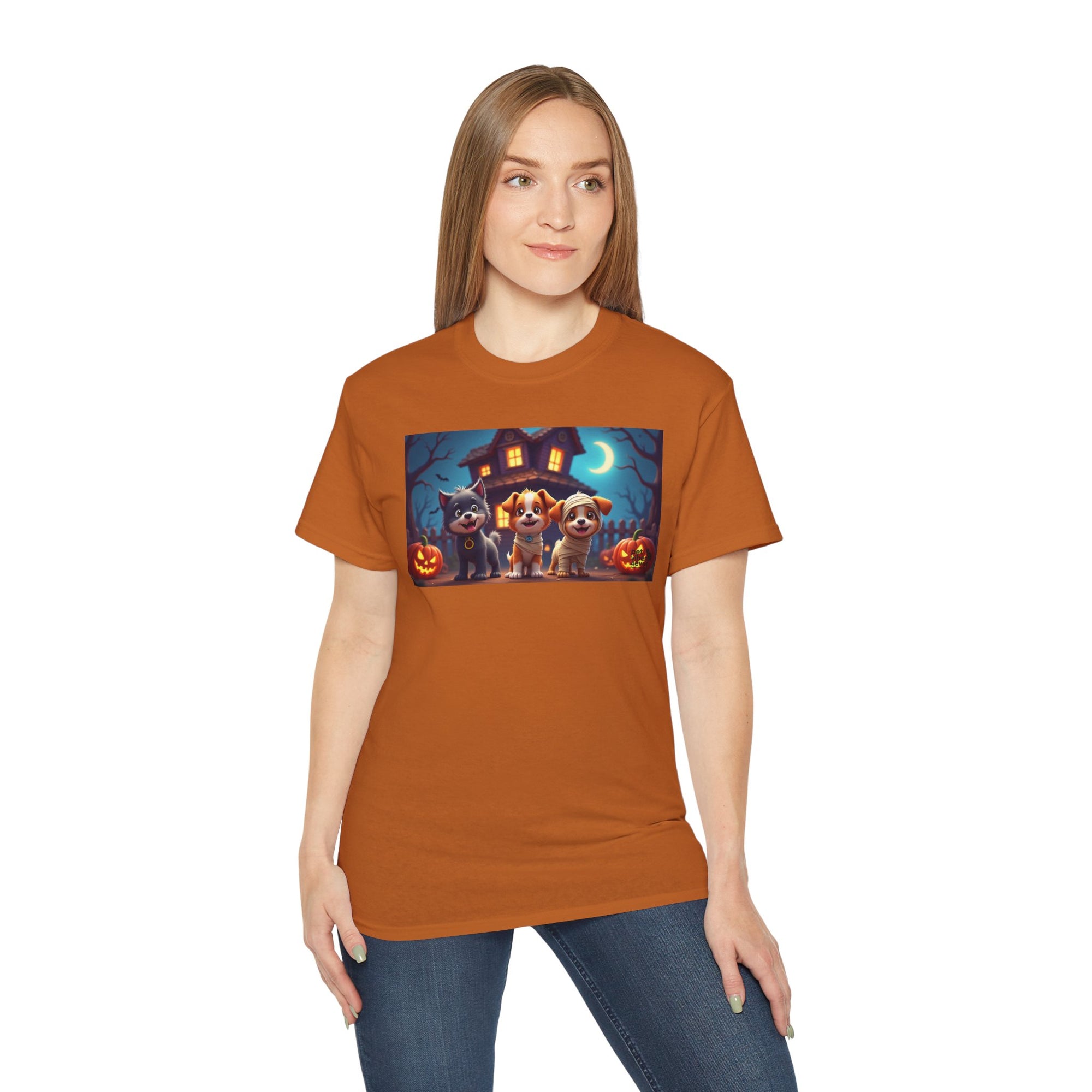 Halloween Pet Tee, Unisex Ultra Cotton T-Shirt, Cute Dog T-Shirt, Pet Lovers Gift, Halloween Costume Top