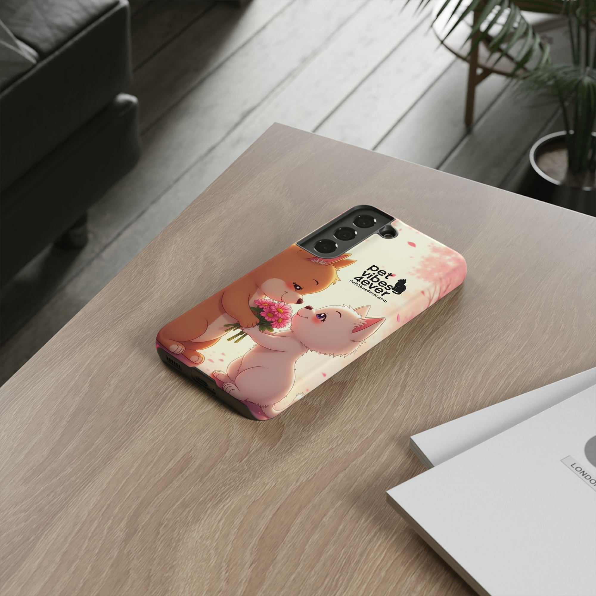 Cute Pet Themed Phone Case, Animal Lovers Gift, Valentine's Day, Cute Phone Cover, Pet Vibes Forever