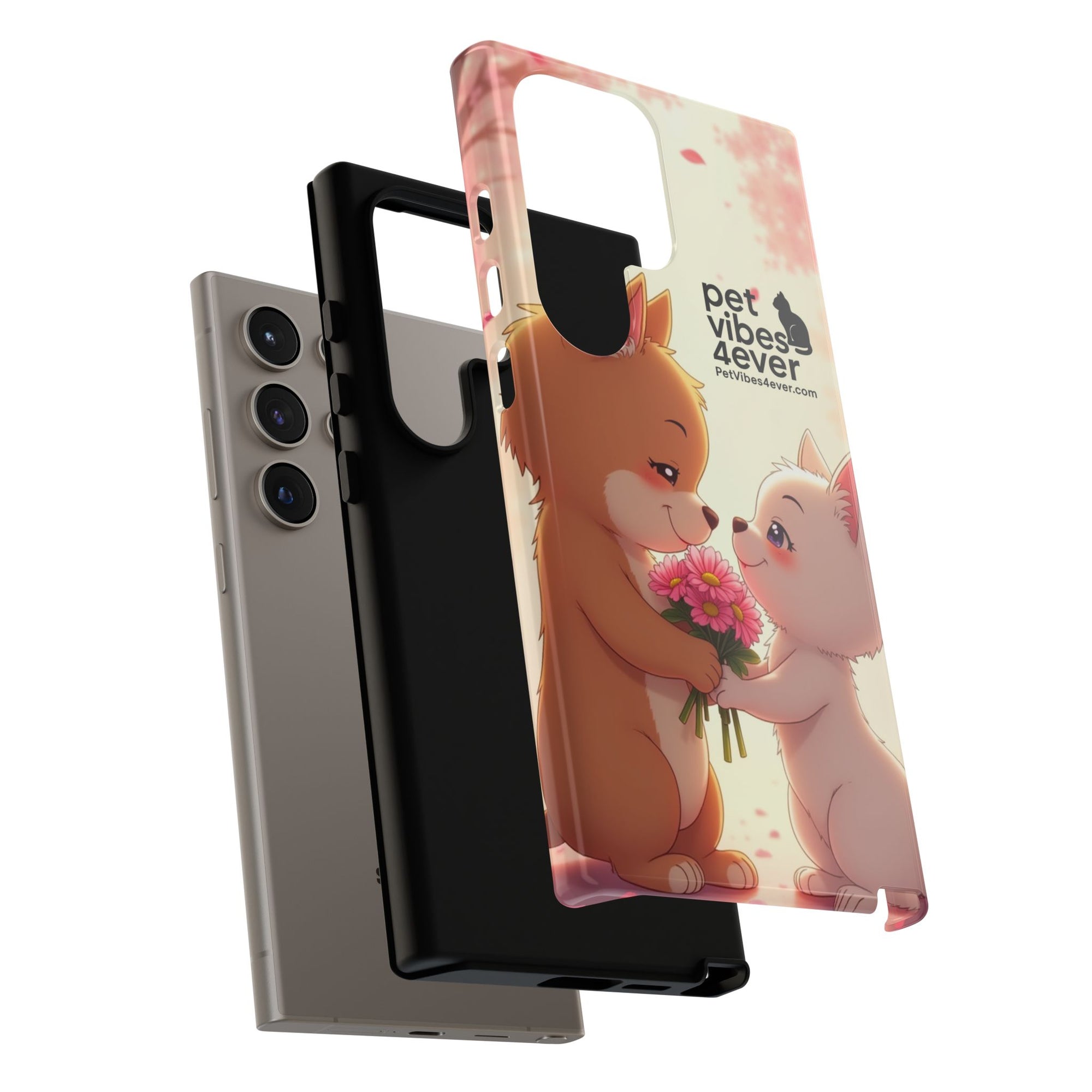 Cute Pet Themed Phone Case, Animal Lovers Gift, Valentine's Day, Cute Phone Cover, Pet Vibes Forever