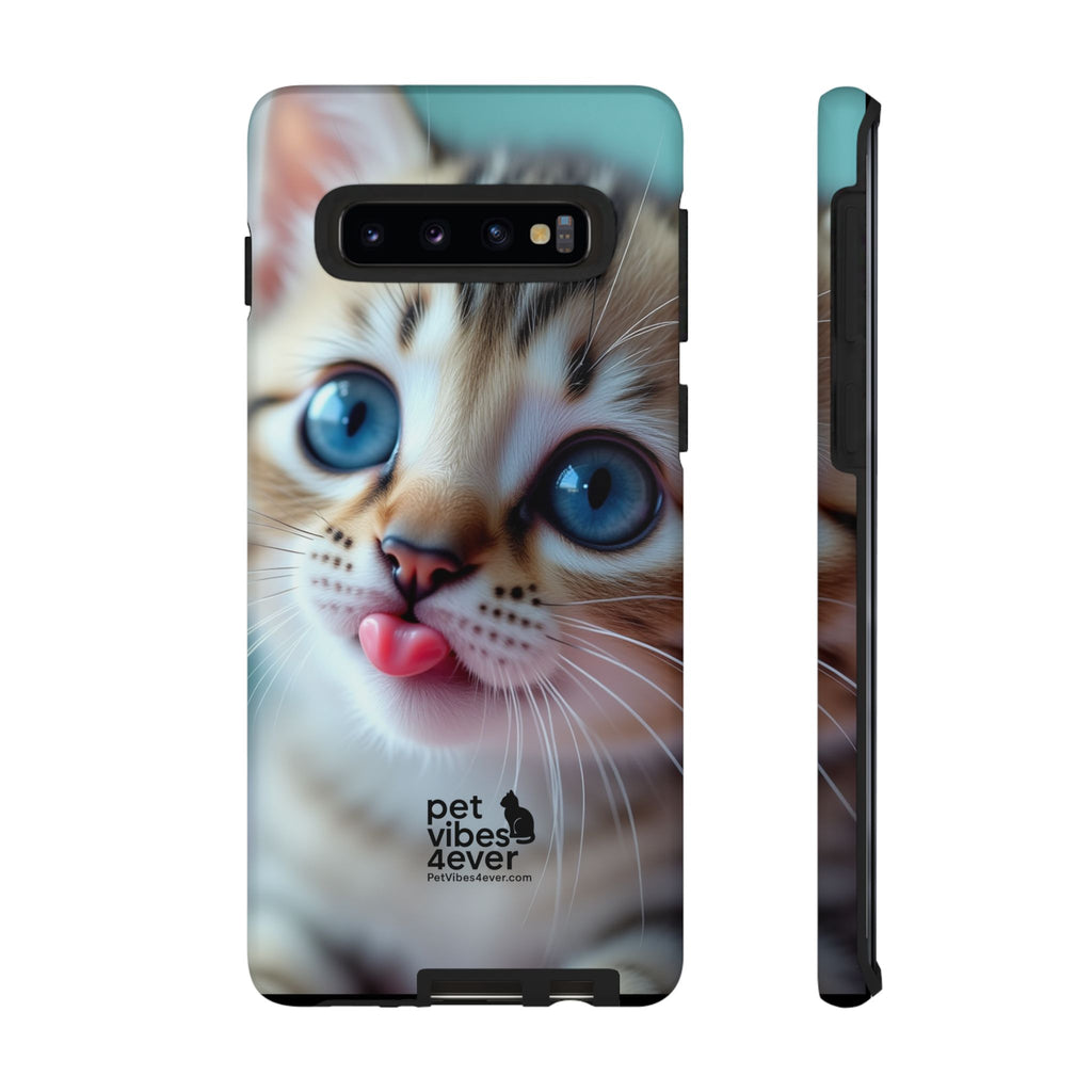 Cute Cat Phone Case, Pet Lover Gift, Durable Phone Cover, Animal Print Case, Cute Kitten Accessory