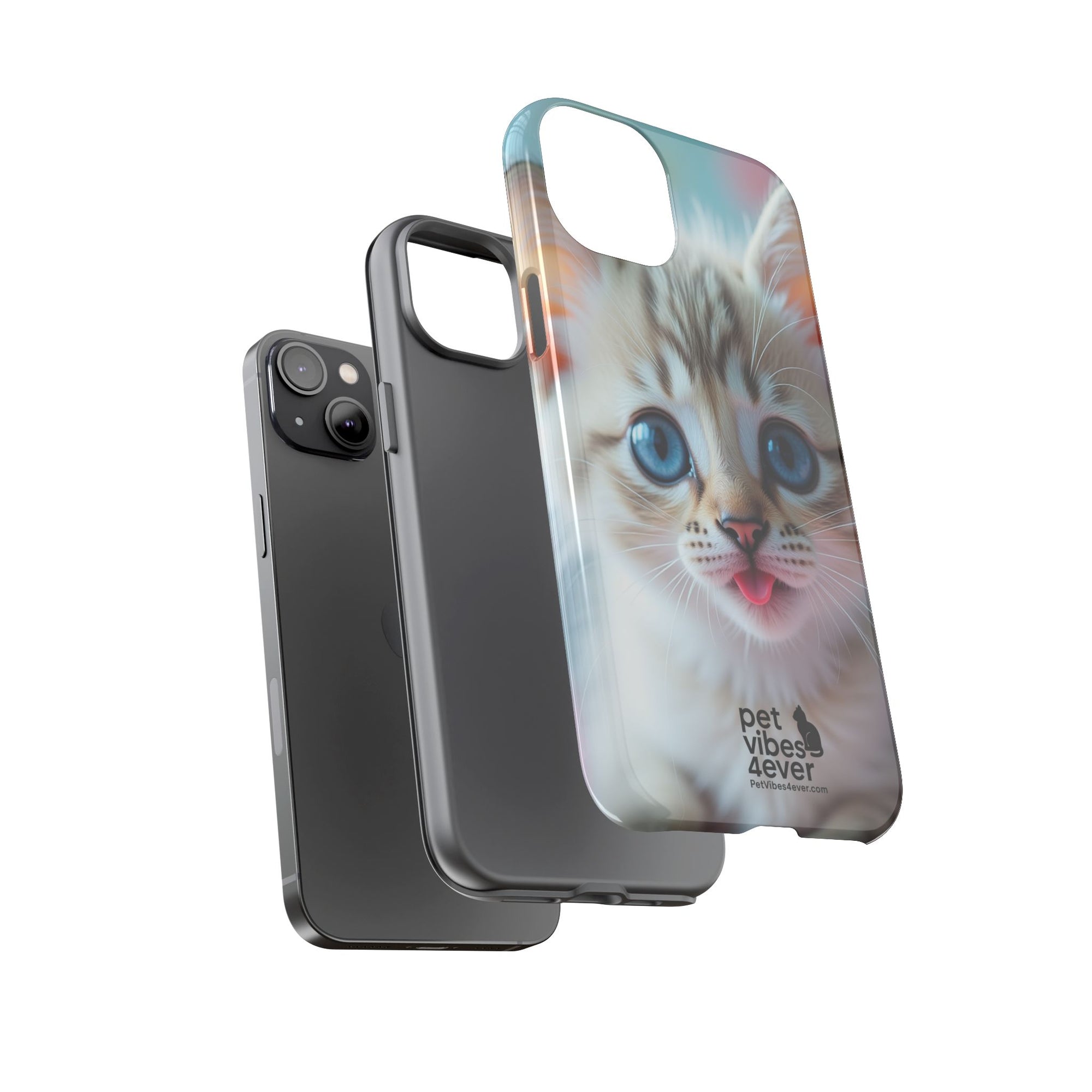Cute Cat Phone Case, Pet Lover Gift, Unique Phone Cover, Animal Design Accessory, Fun Pet Vibes, Kitty Protection Shell