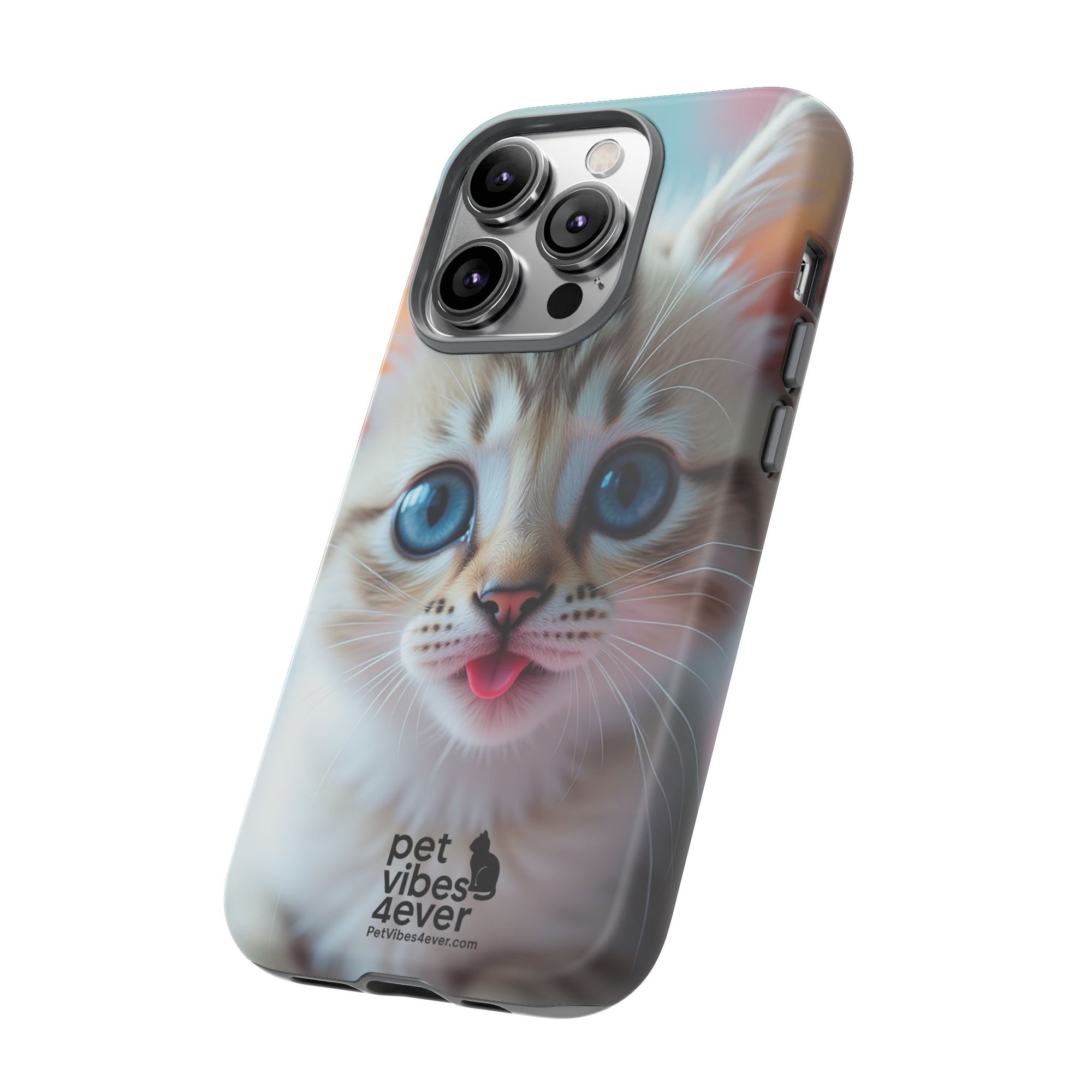 Cute Cat Phone Case, Pet Lover Gift, Unique Phone Cover, Animal Design Accessory, Fun Pet Vibes, Kitty Protection Shell