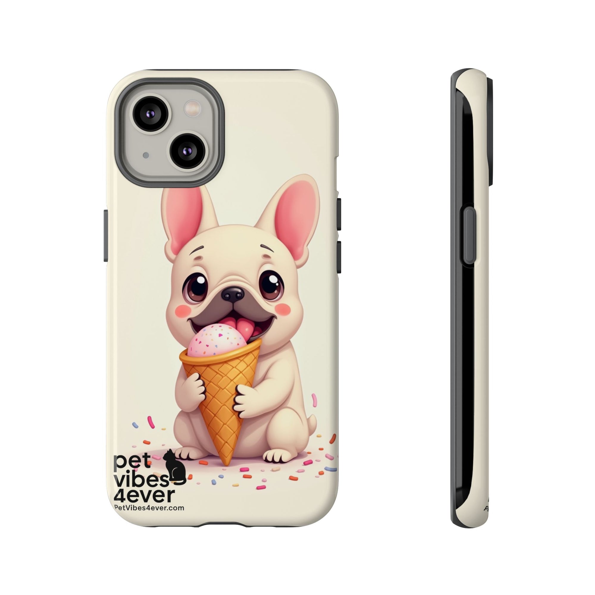Cute Dog Case, Adorable Puppy Phone Cover, Pet Lover Gift, Ice Cream Design, Fun Accessories for Pet Owners