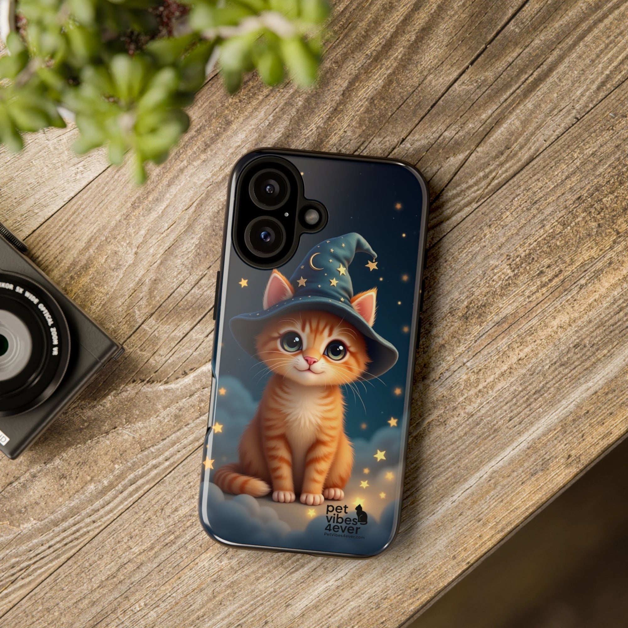 Cat-Themed Phone Case, Cute Cat Case, Pet Lover Gift, Kawaii Phone Accessory, Celestial Cat Design, Stylish Gadget Protector