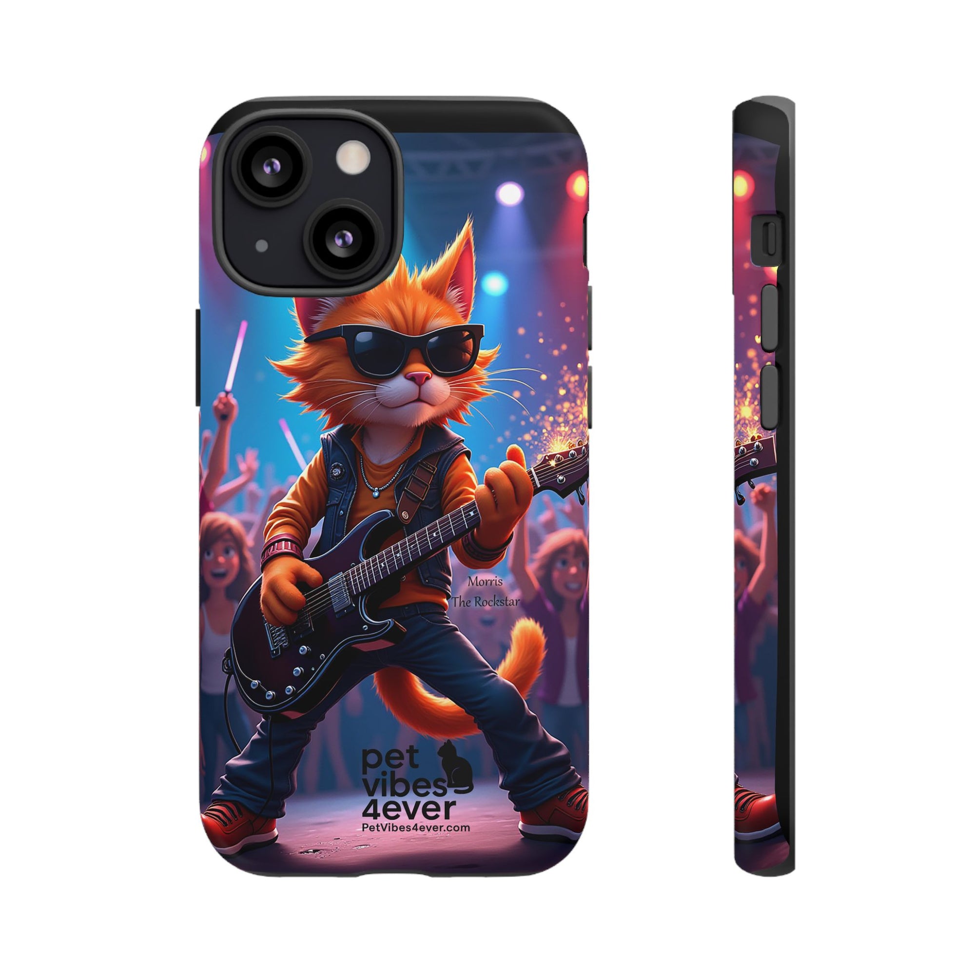 Rocking Cat Phone Case, Fun Cat Phone Cover, Cool Pet Vibes Gift, Music Lover Accessory, Unique Cat Phone Case