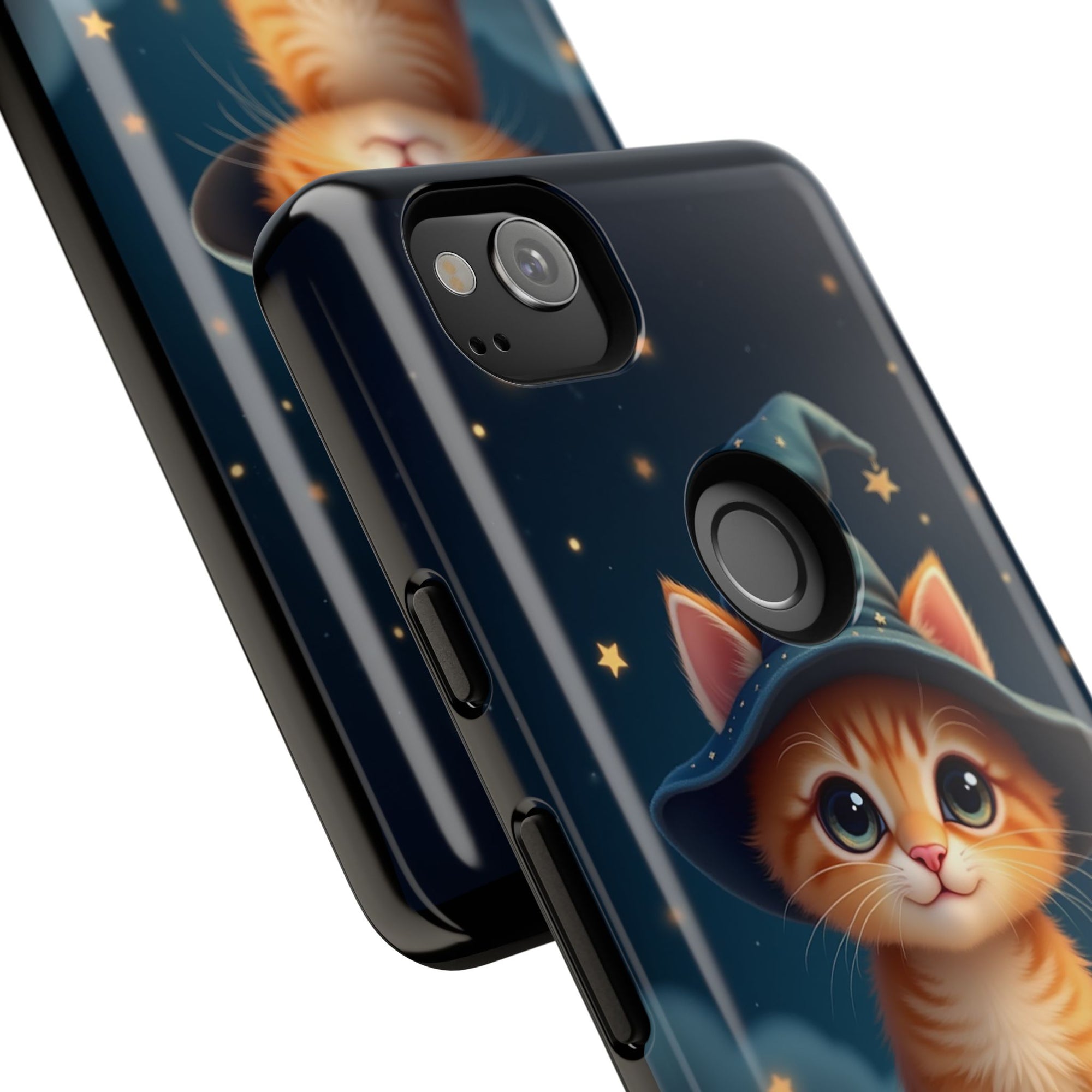 Cat-Themed Phone Case, Cute Cat Case, Pet Lover Gift, Kawaii Phone Accessory, Celestial Cat Design, Stylish Gadget Protector