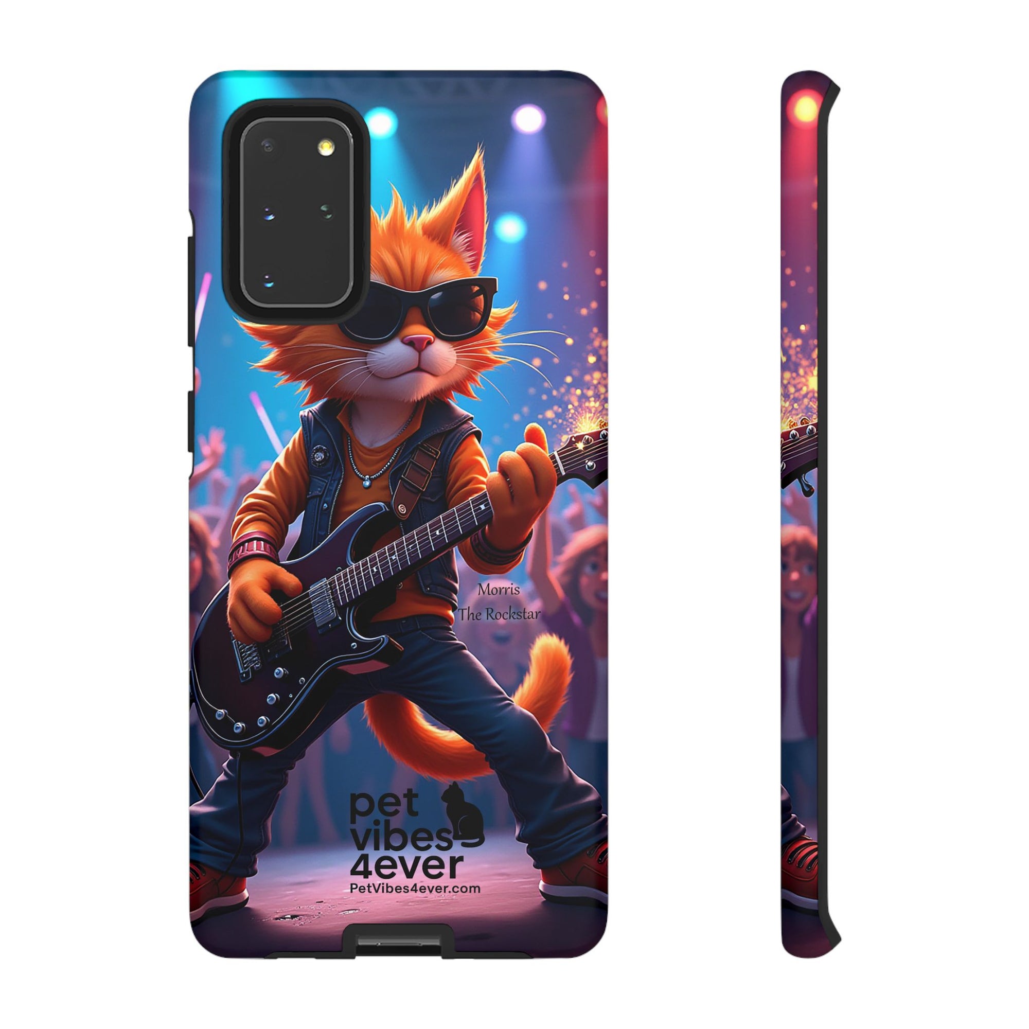 Guitar Cat Phone Case | Fun Pet Vibes | Unique Gift for Cat Lovers, Music Fans, Pet Owners, Birthday, Holidays, Personal Use