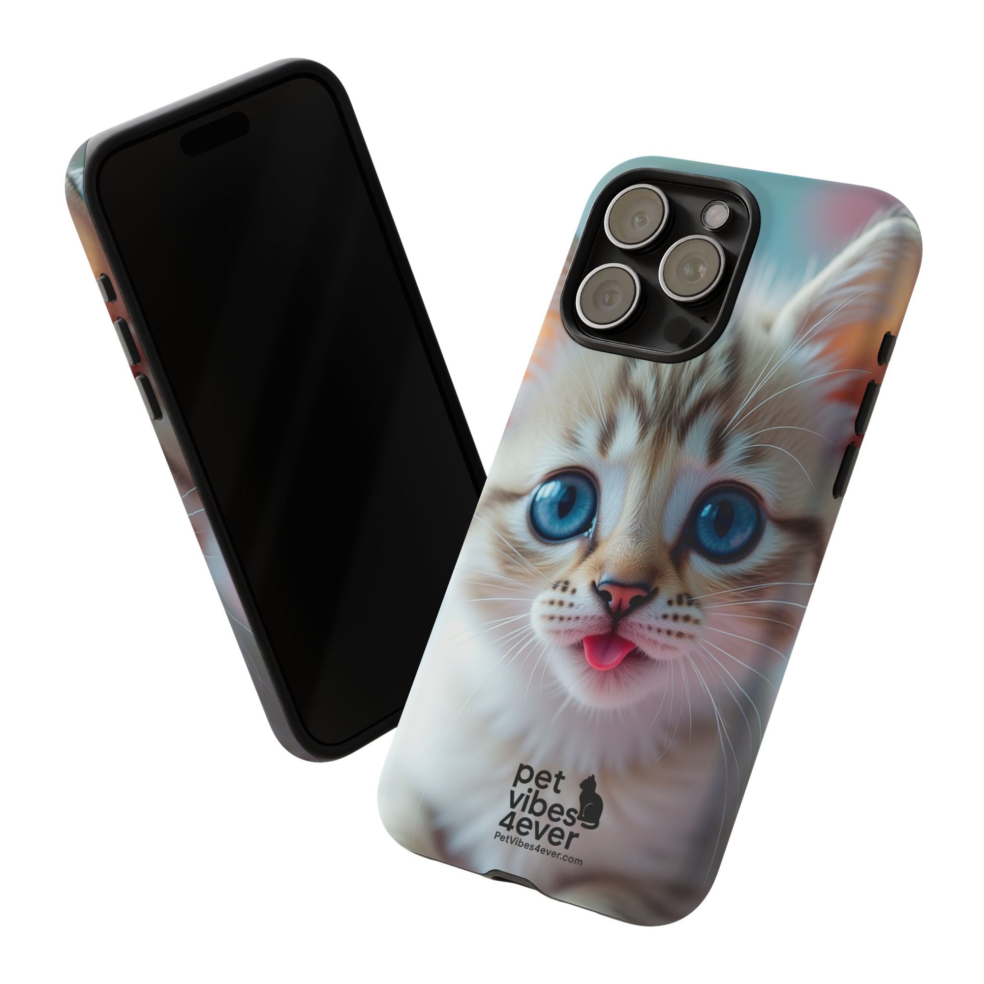 Cute Cat Phone Case, Pet Lover Gift, Unique Phone Cover, Animal Design Accessory, Fun Pet Vibes, Kitty Protection Shell