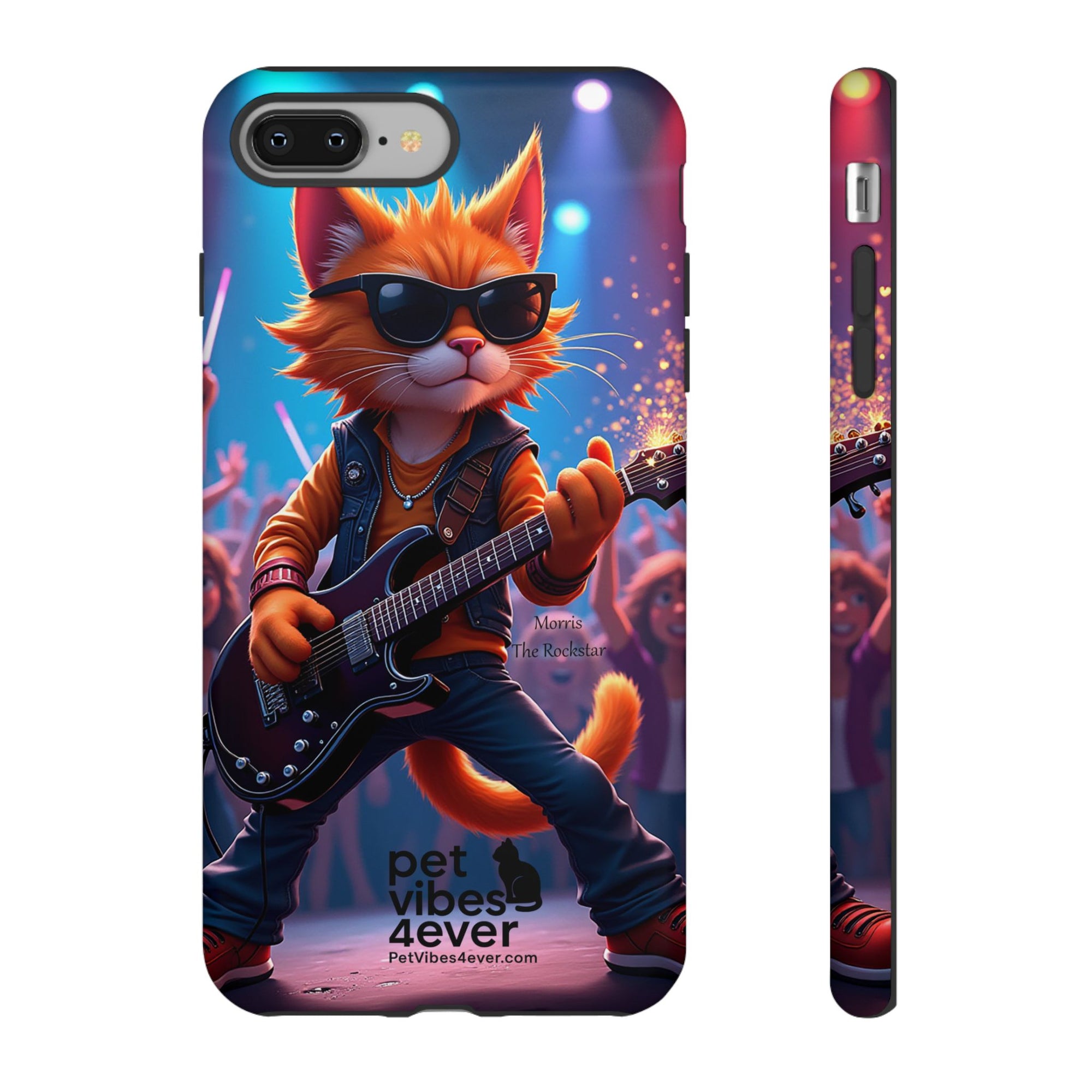 Rocking Cat Phone Case, Fun Cat Phone Cover, Cool Pet Vibes Gift, Music Lover Accessory, Unique Cat Phone Case