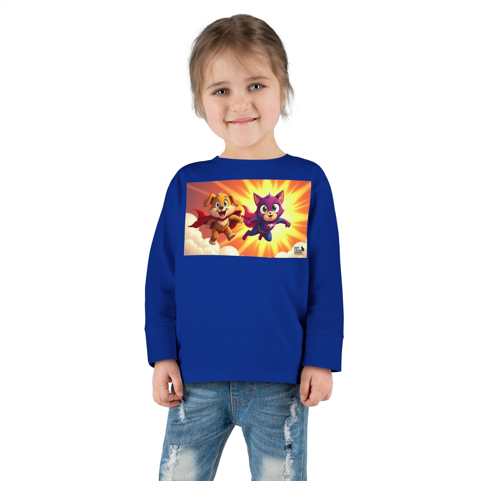 Toddler Superhero Long Sleeve Tee, Kids Shirt, Playtime Apparel, Gift for Toddlers, Fun Family Outing Clothing