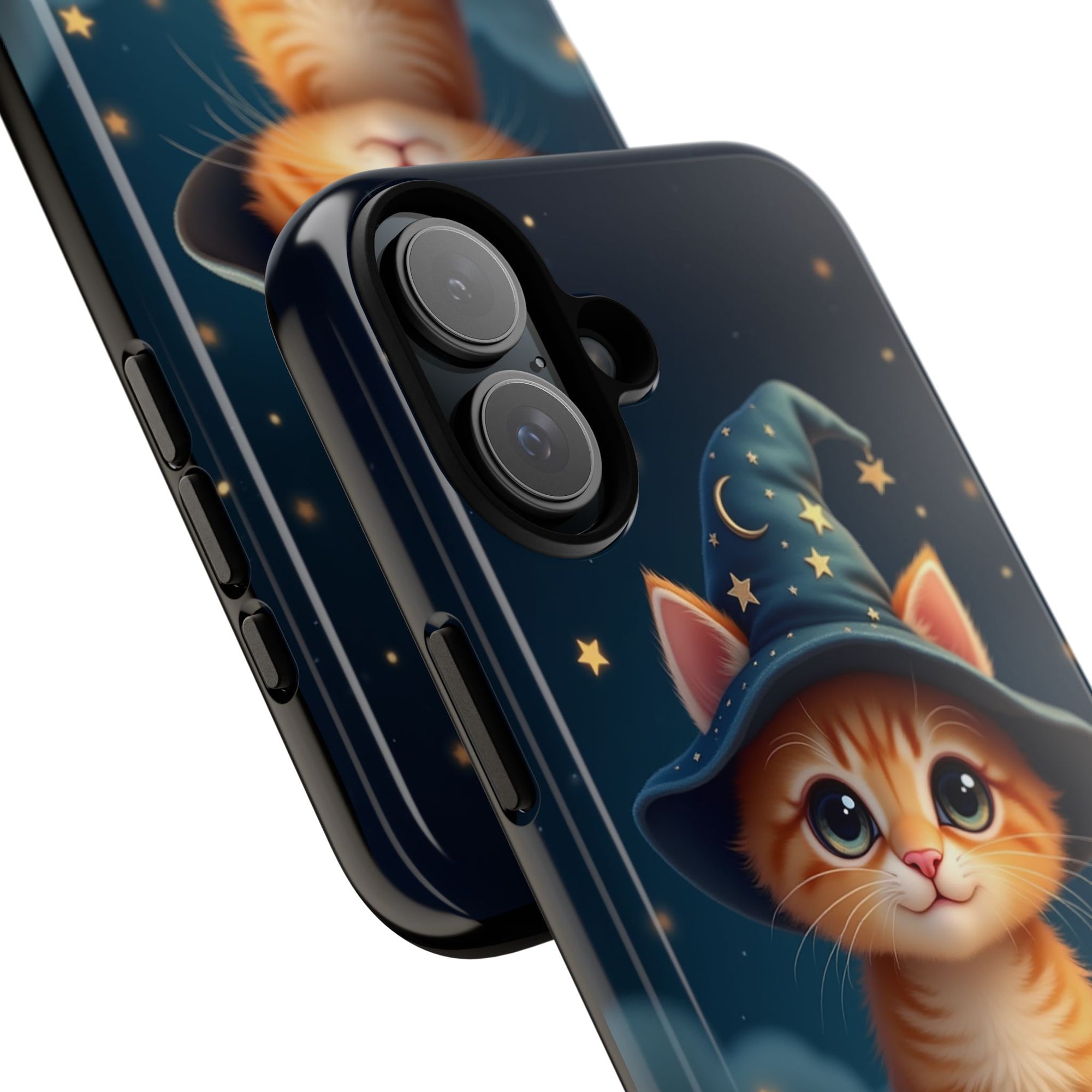 Cat-Themed Phone Case, Cute Cat Case, Pet Lover Gift, Kawaii Phone Accessory, Celestial Cat Design, Stylish Gadget Protector