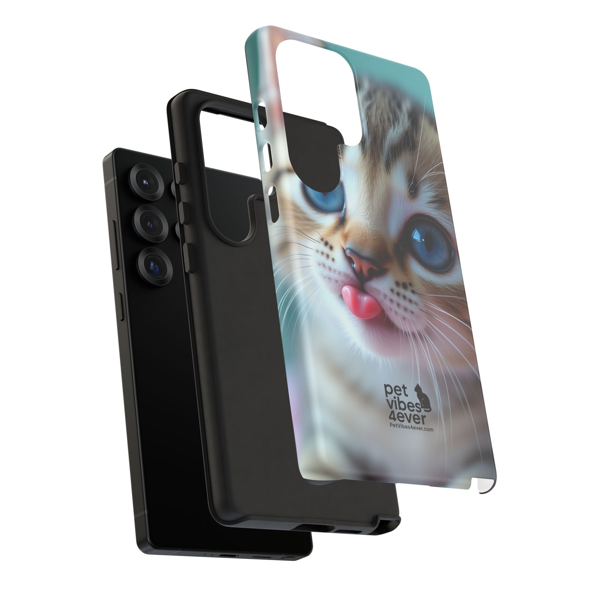 Cute Cat Phone Case, Pet Lover Gift, Durable Phone Cover, Animal Print Case, Cute Kitten Accessory