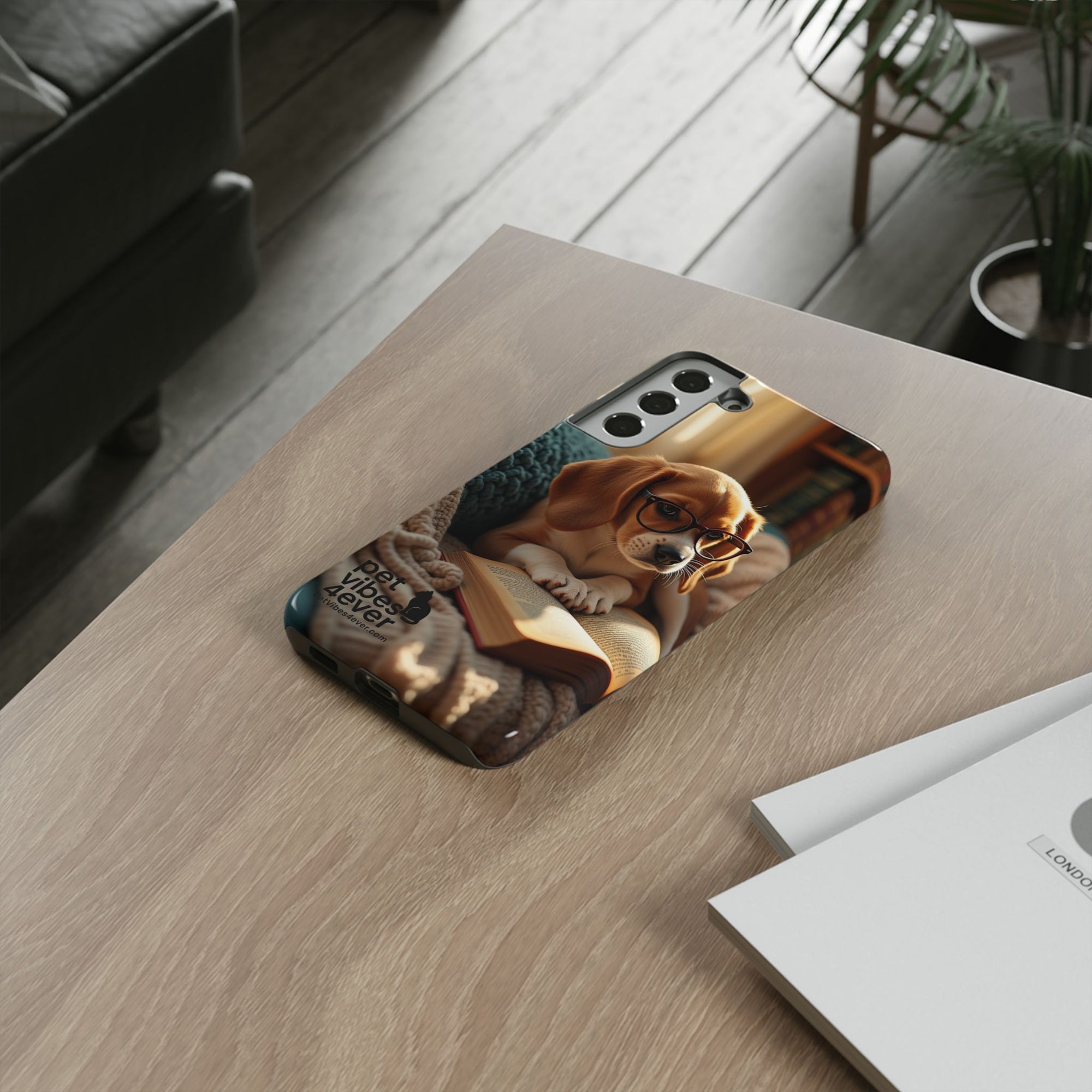 Dog-Themed Phone Case with "Pet Vibes Forever" Design, Cute Dog Accessories, Pet Lover Gift, Phone Cover, Animal Lover Decor