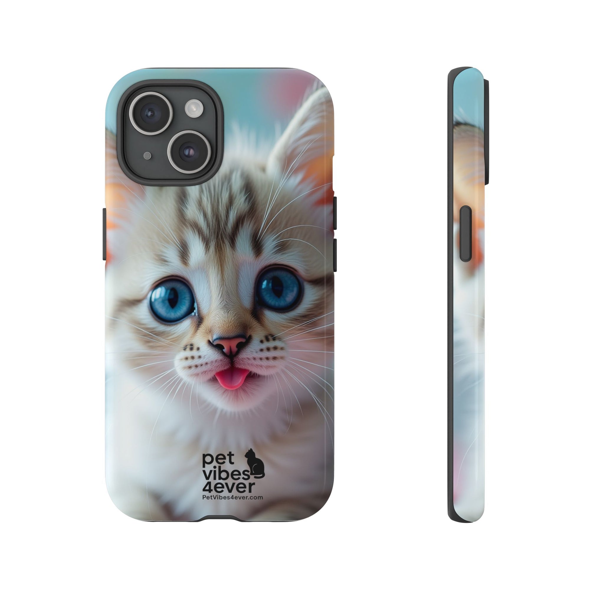 Cute Cat Phone Case, Pet Lover Gift, Unique Phone Cover, Animal Design Accessory, Fun Pet Vibes, Kitty Protection Shell