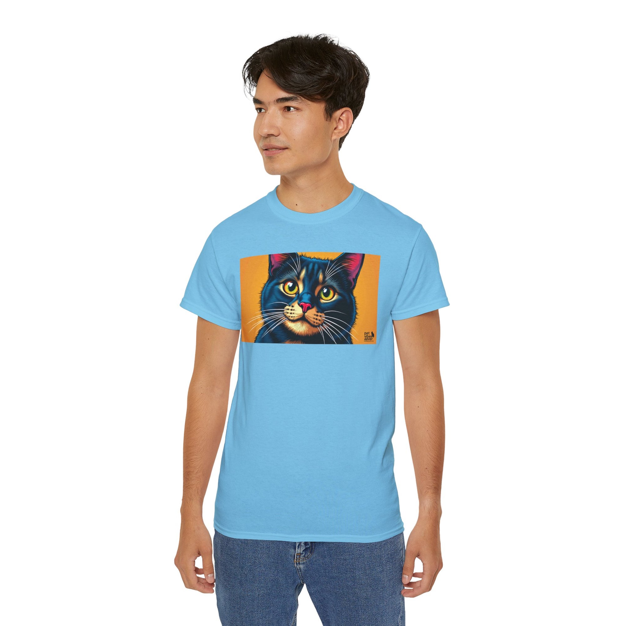 Whimsical Cat Art Tee, Funny Cat Lover Shirt, Gift for Cat Owners, Unique Pet Theme Apparel, Cozy Everyday Wear, Birthday Gift