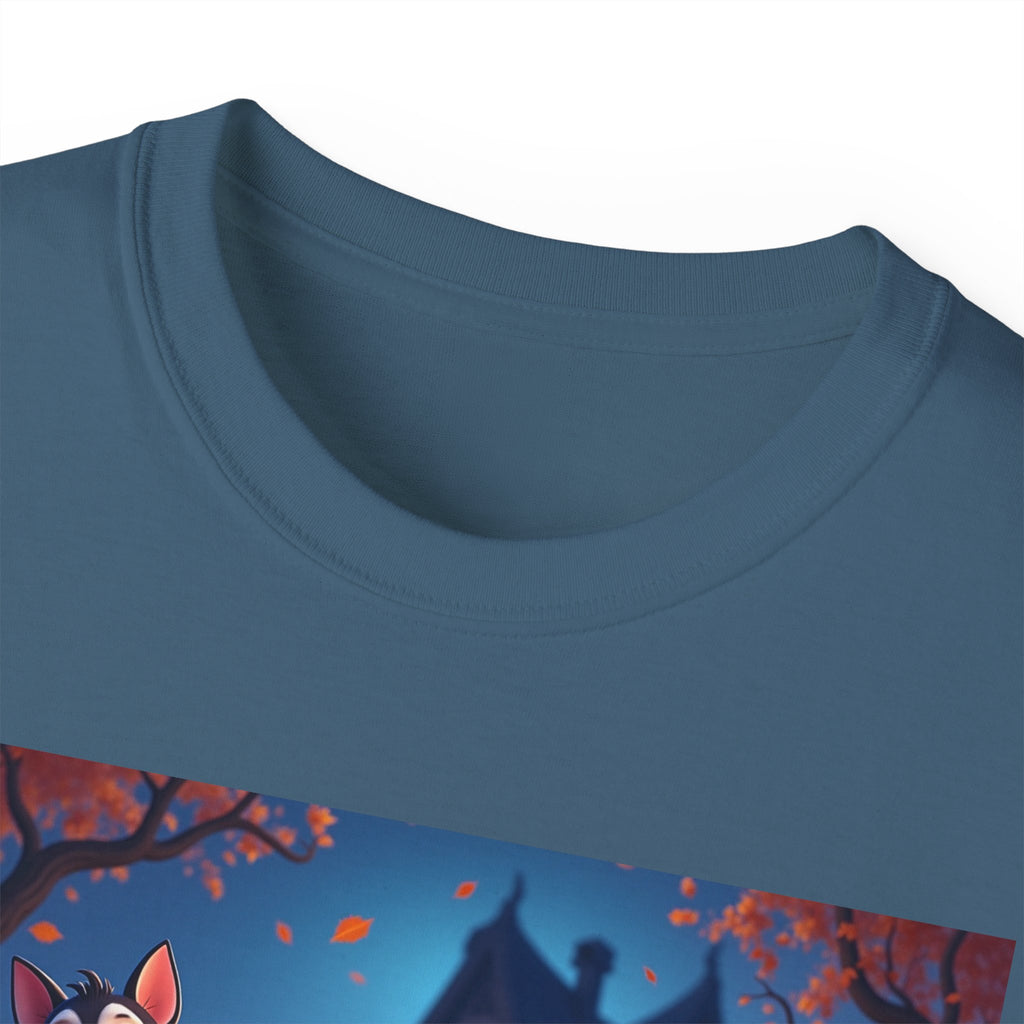 Whimsical Halloween Animal Tee, Unisex Cotton Shirt, Cute Graphic Tee, Fall Festival Apparel, Spooky Season Gift