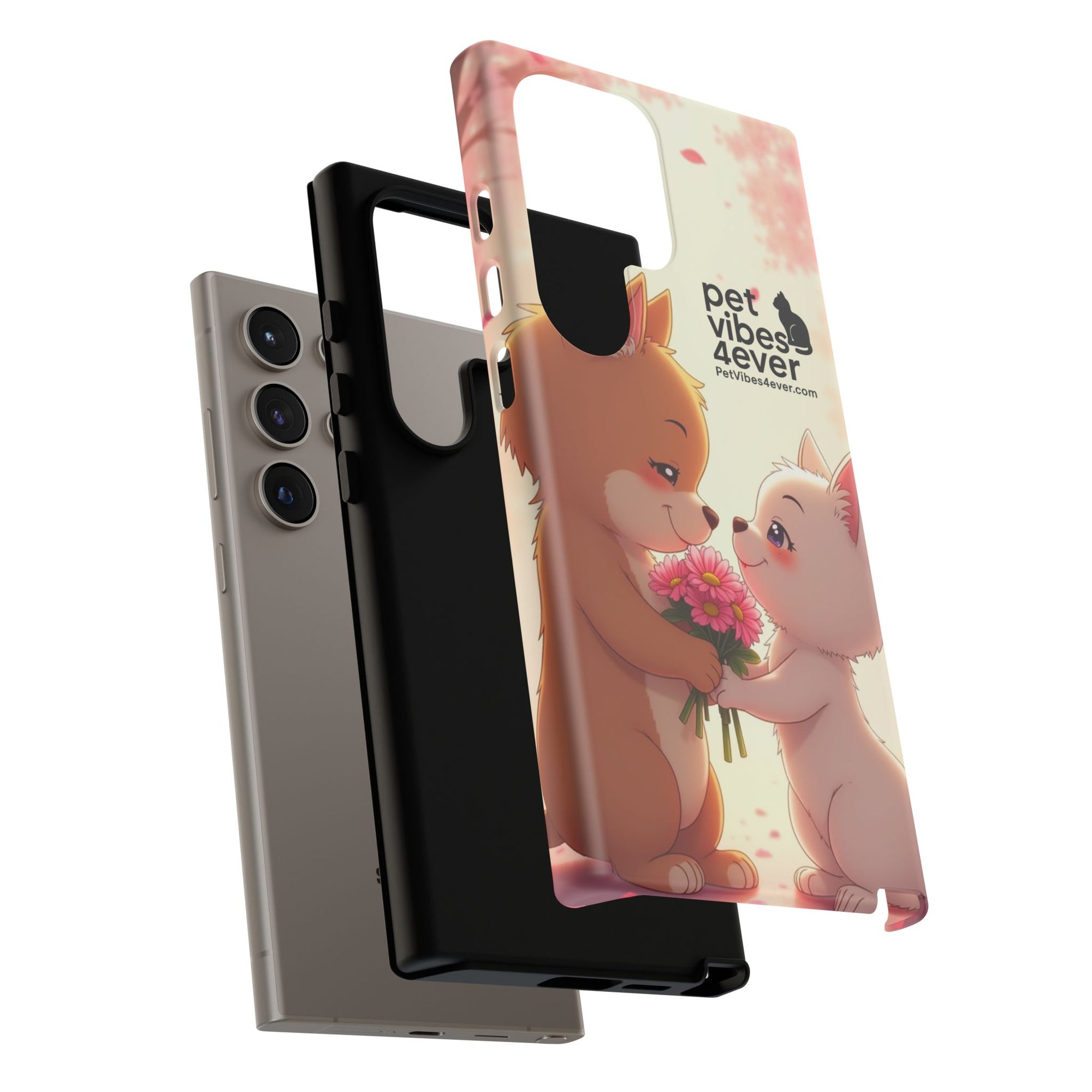 Cute Pet Themed Phone Case, Animal Lovers Gift, Valentine's Day, Cute Phone Cover, Pet Vibes Forever
