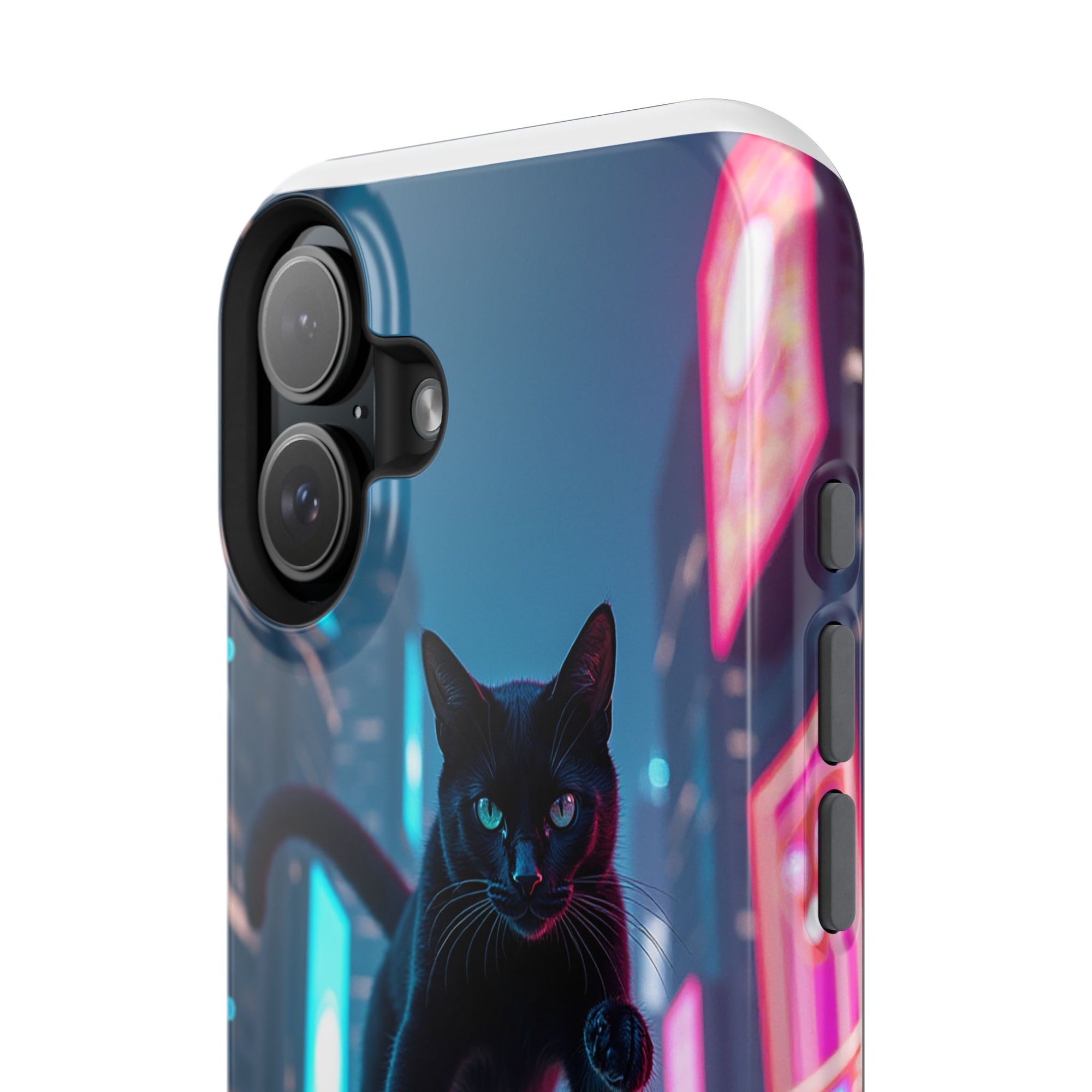 Cat-Themed Phone Case with Pet Vibes Design, Impact-Resistant Phone Case, Gift for Cat Lovers, Cute Pet Merchandise, Stylish Phone Accessory