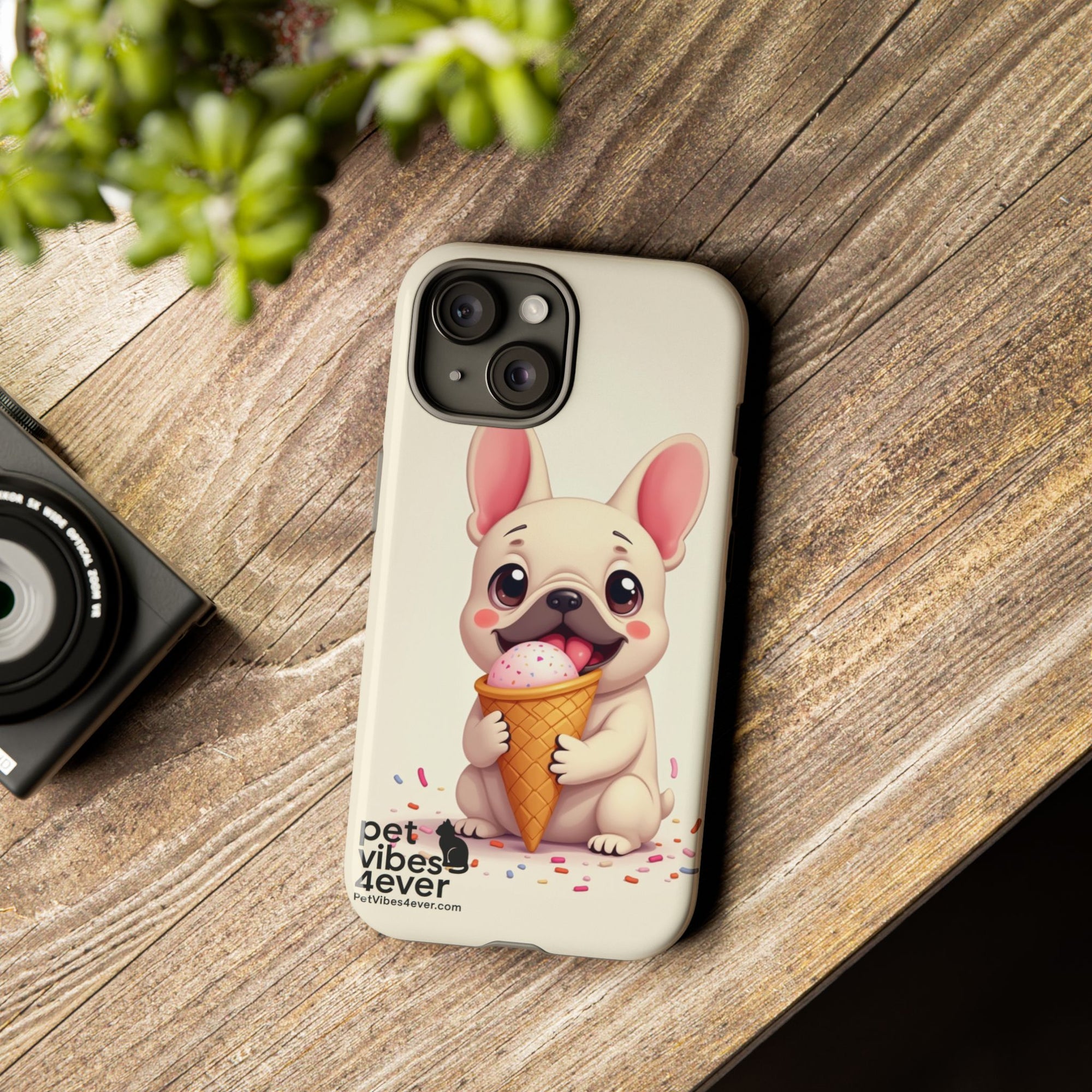 Cute Dog Case, Adorable Puppy Phone Cover, Pet Lover Gift, Ice Cream Design, Fun Accessories for Pet Owners