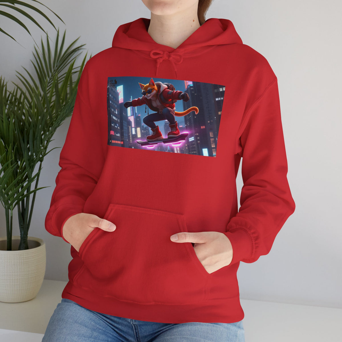 Urban Jungle Unisex Hoodie - Retro Neon Design, Streetwear Sweatshirt, Perfect for Teens, Gift for Video Game Lovers, Cozy Layering
