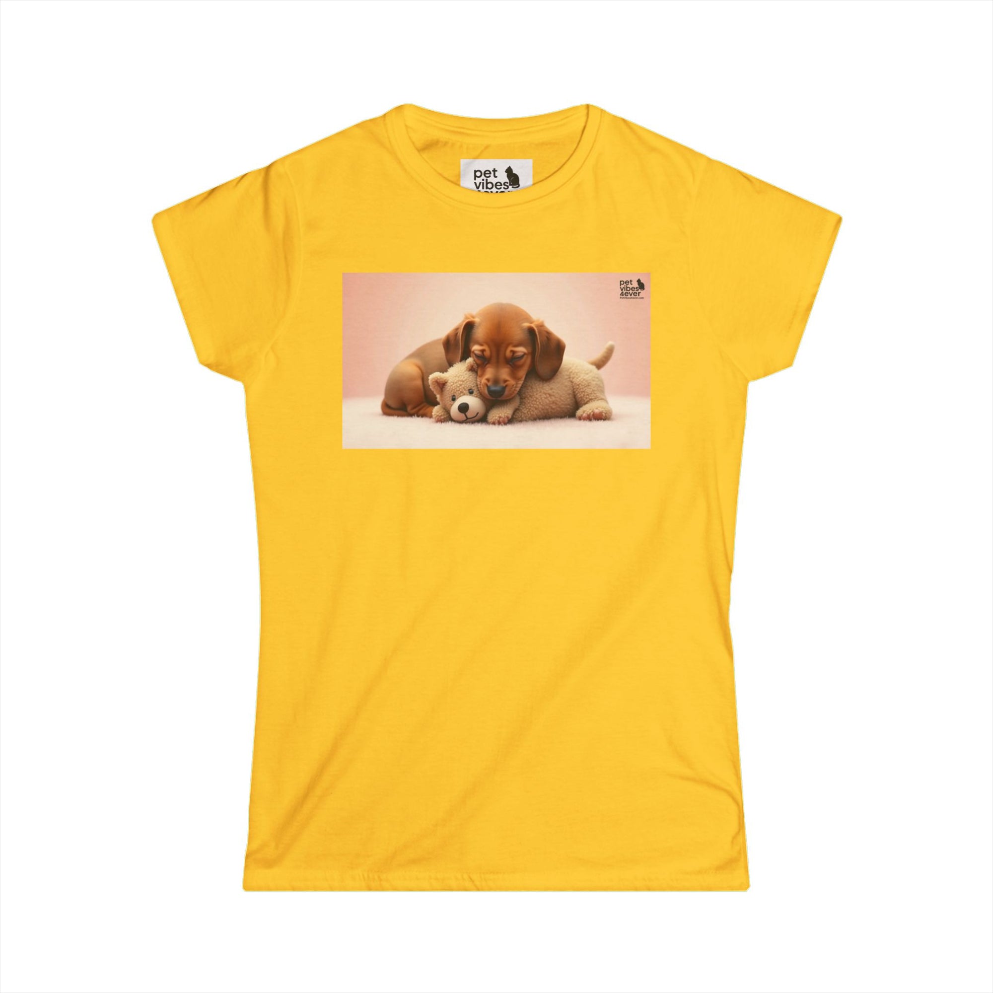 Adorable Puppy Love Women's Softstyle Tee, Cute Pet T-Shirt, Dog Lover Gift, Animal Lover Shirt, Perfect for Casual Wear